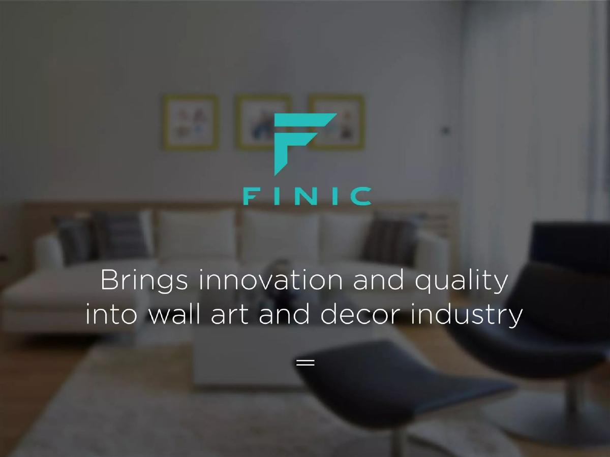 Cover slide of the Finic pitch deck
