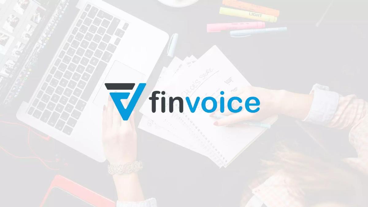 Cover slide of the Finvoice pitch deck — 2015