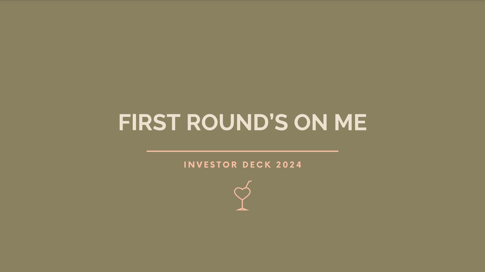 Cover slide of the First Round's on Me (FROM) pitch deck — Seed 2023
