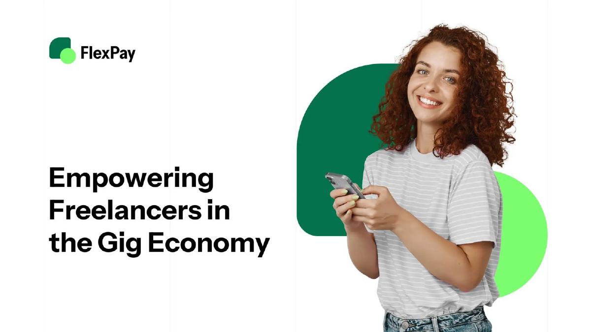 Cover slide of the FlexPay pitch deck — 2023