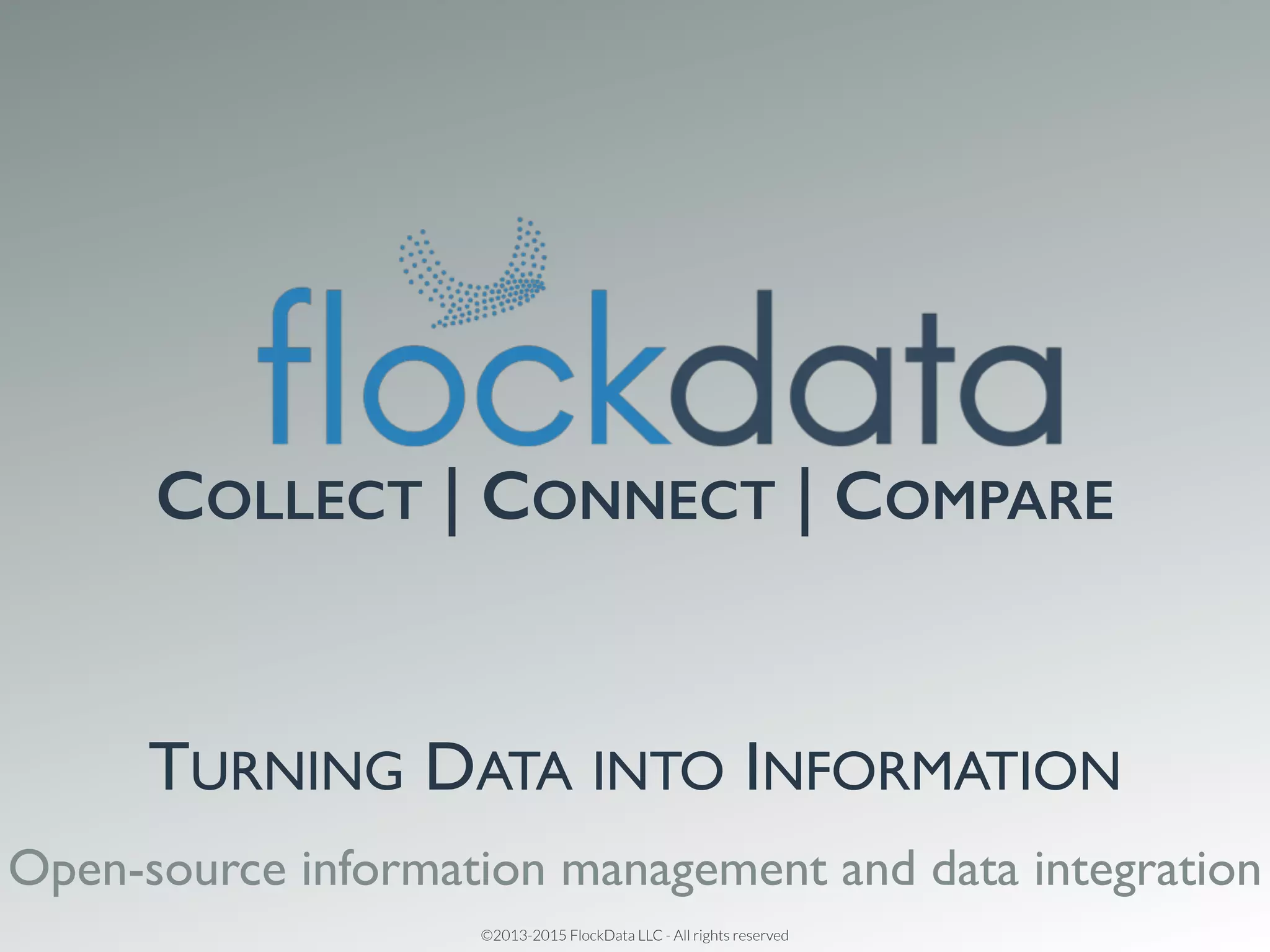 Cover slide of the FlockData Pitch Deck Teardown pitch deck