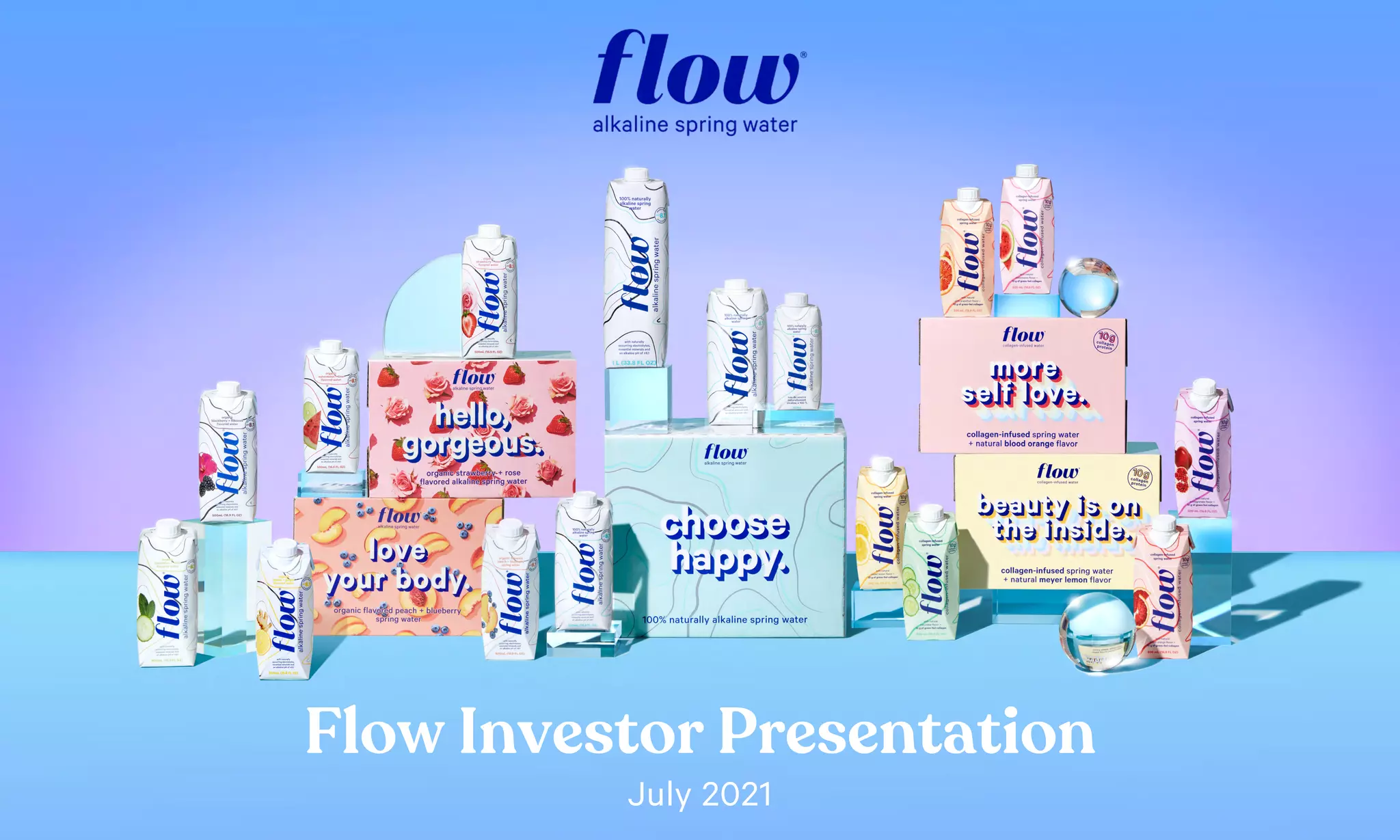 Cover slide of the Flow Water pitch deck — Public (RTO) 2021