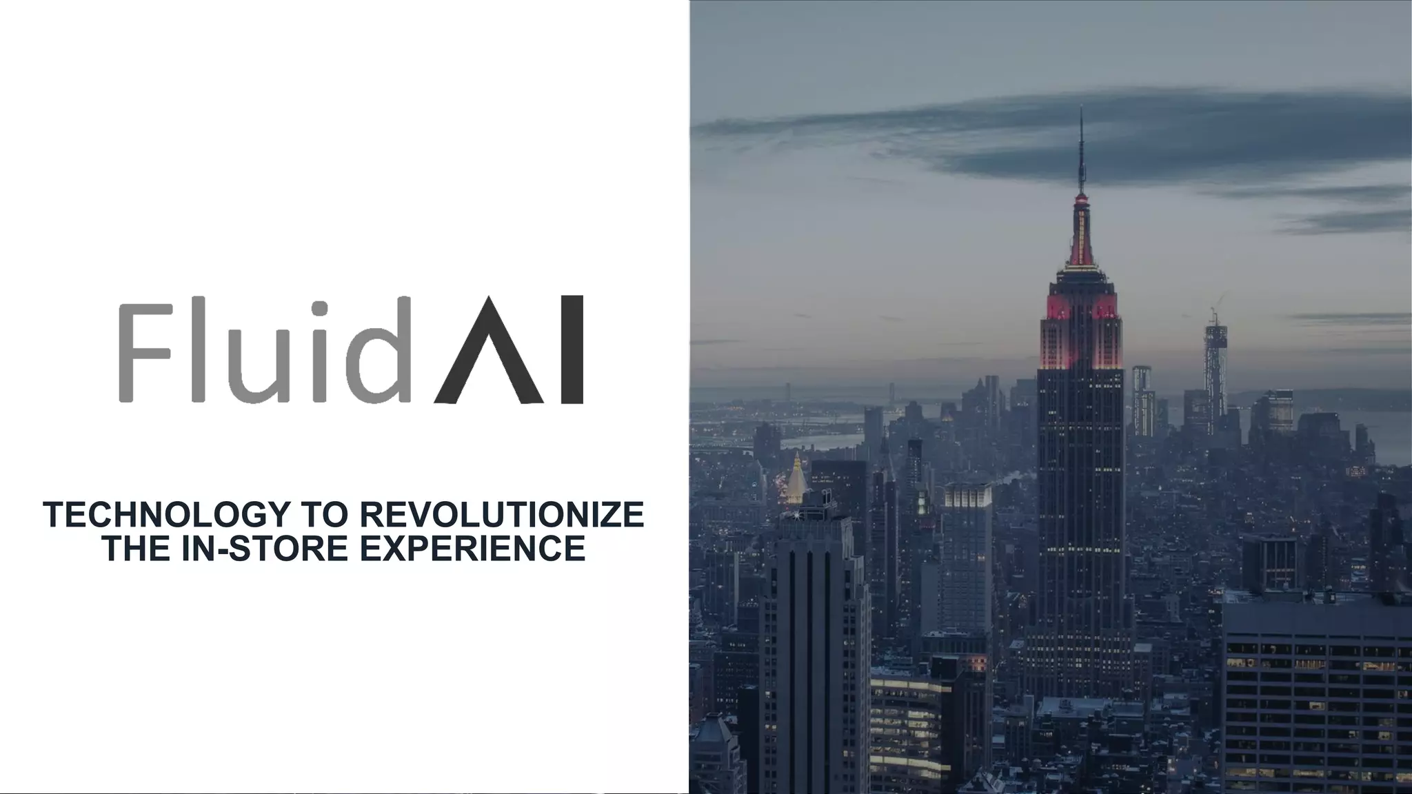 Cover slide of the Fluid AI Pitch Deck Teardown pitch deck