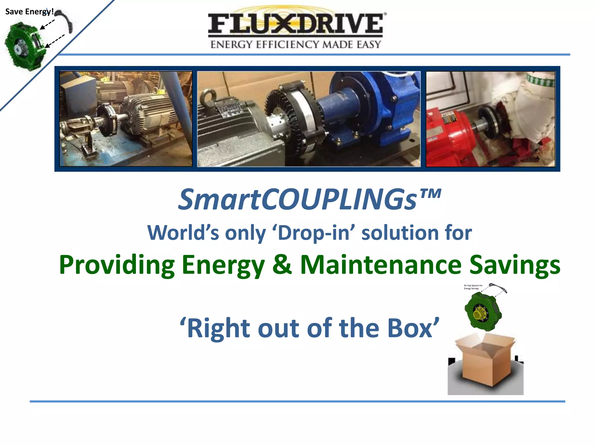 Cover slide of the Flux Drive pitch deck — 2014