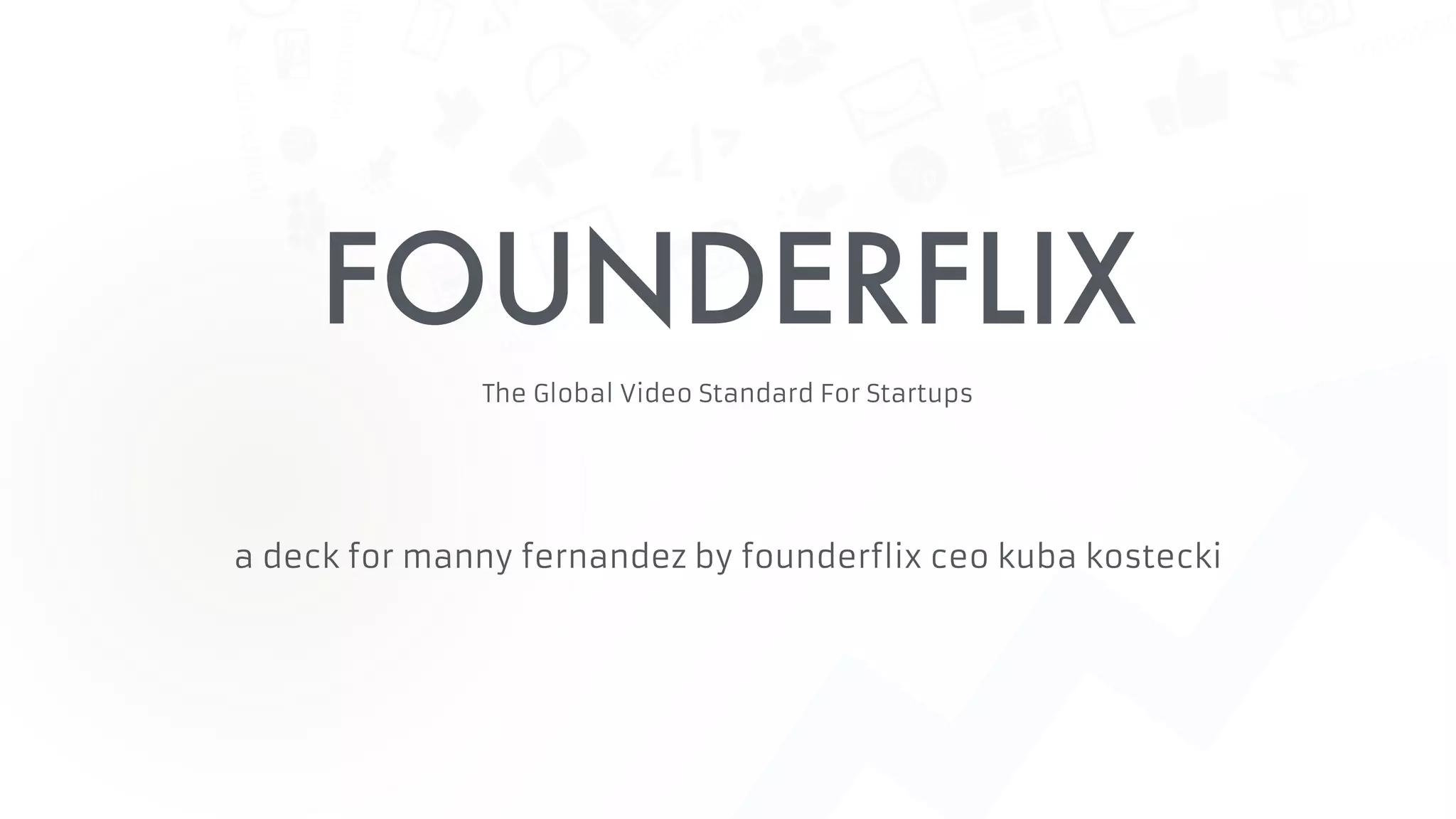 Cover slide of the Founderflix Pitch Deck Teardown pitch deck