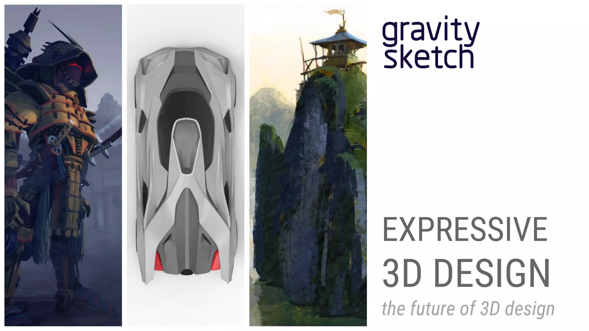 Cover slide of the Gravity Sketch pitch deck — 2018