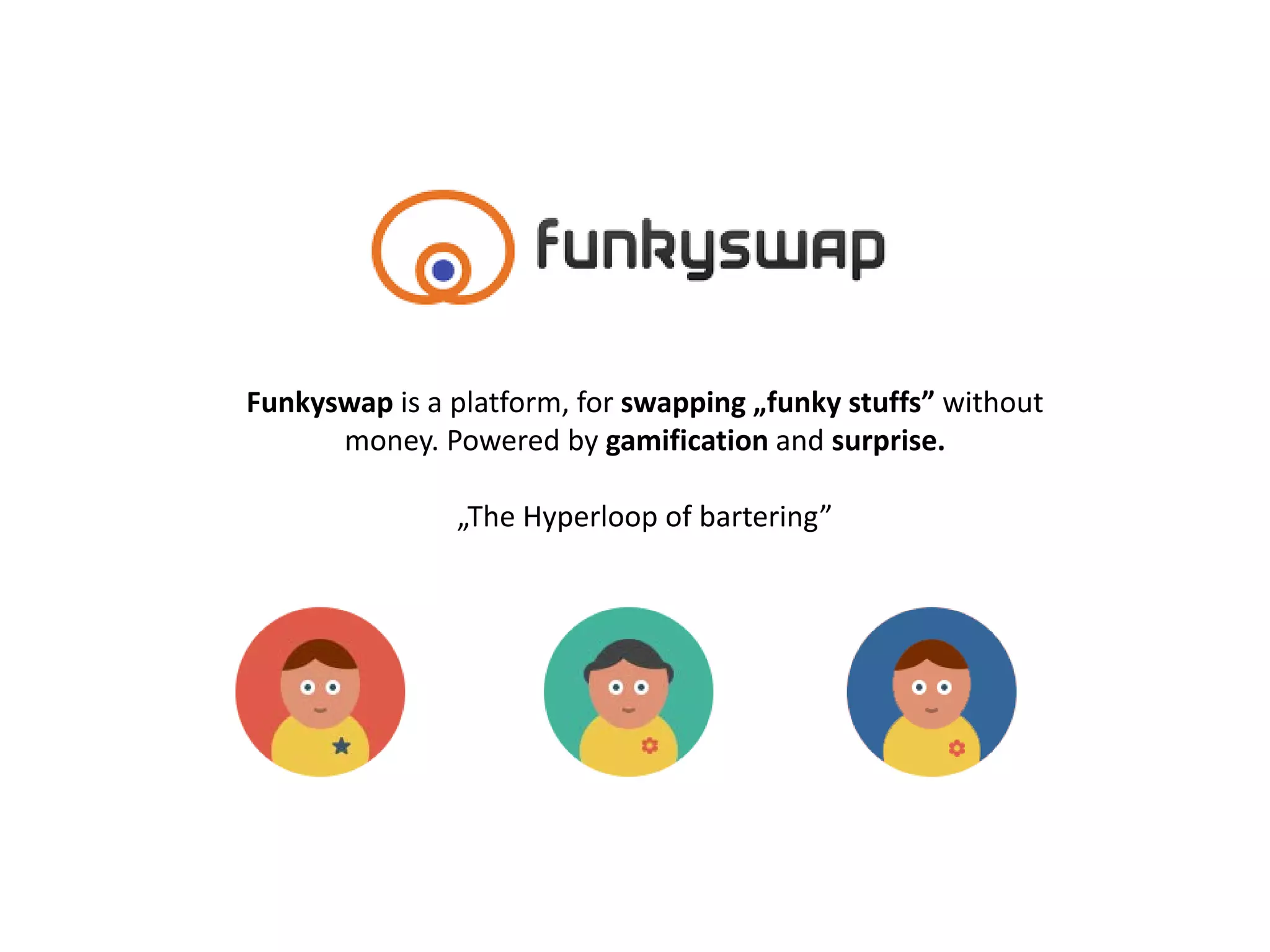 Cover slide of the FunkySwap Pitch Deck Teardown pitch deck