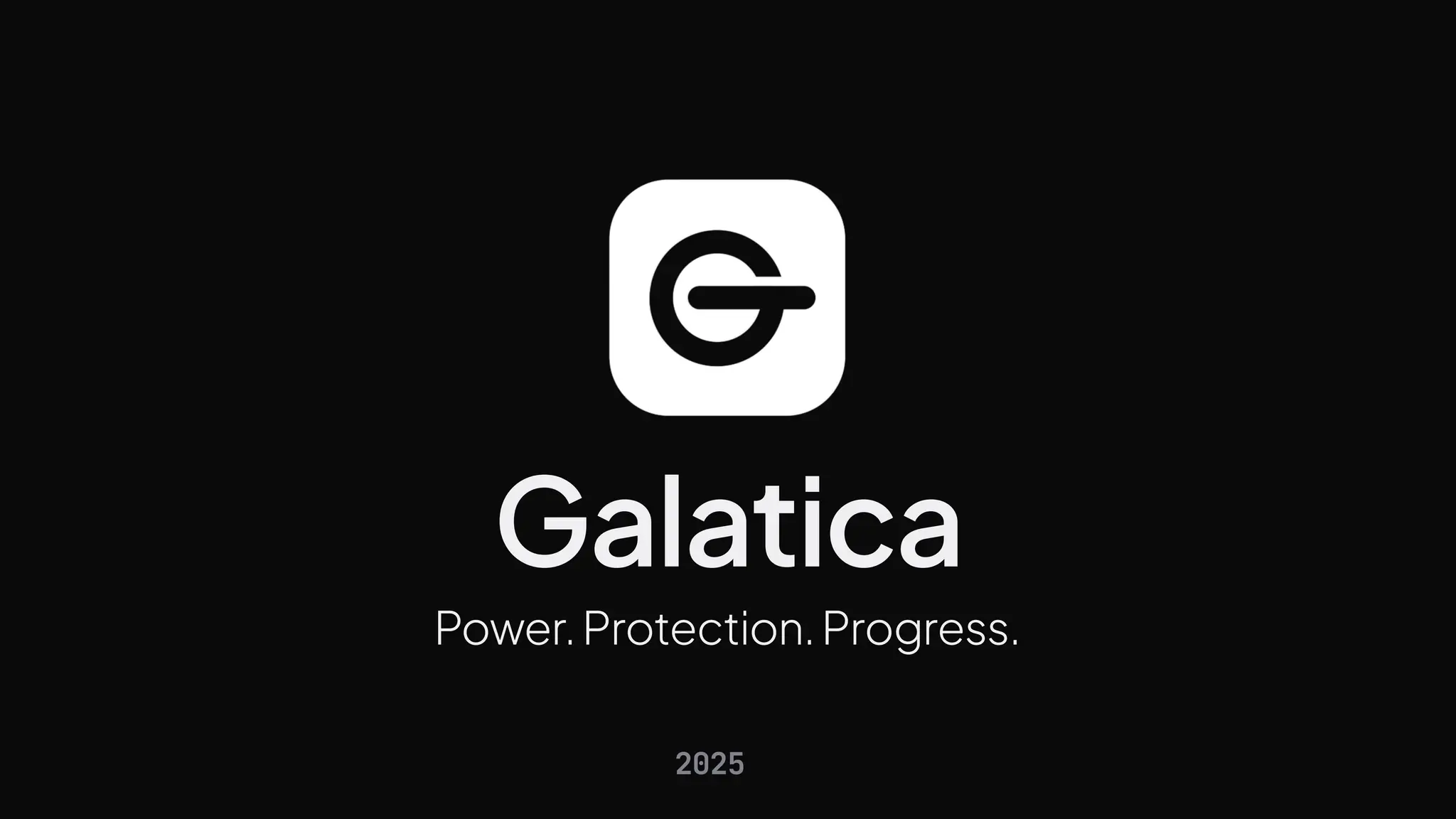 Cover slide of the Galatica Smart Energy Infrastructure Pitch Deck Teardown pitch deck