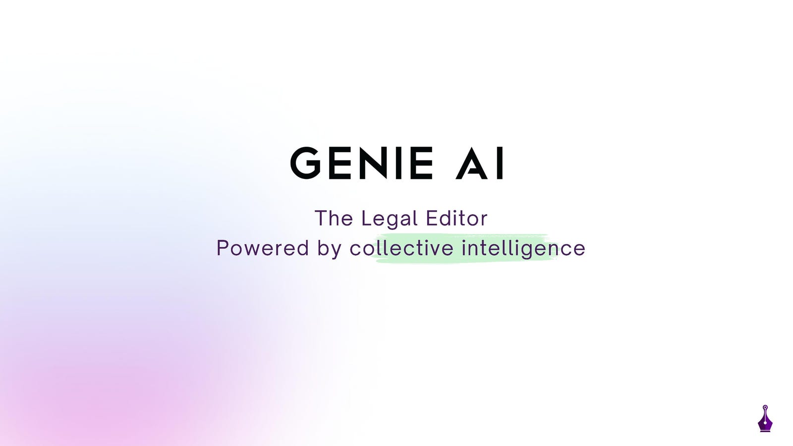 Cover slide of the Genie AI pitch deck — Series A 2024