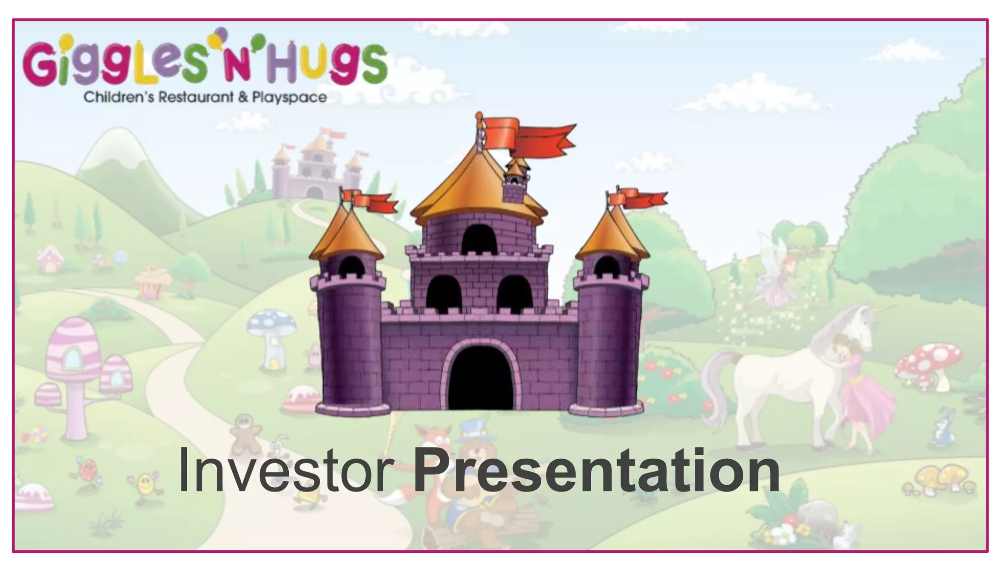 Cover slide of the Giggles N' Hugs (GIGL) pitch deck — Publicly Traded (OTC) 2017