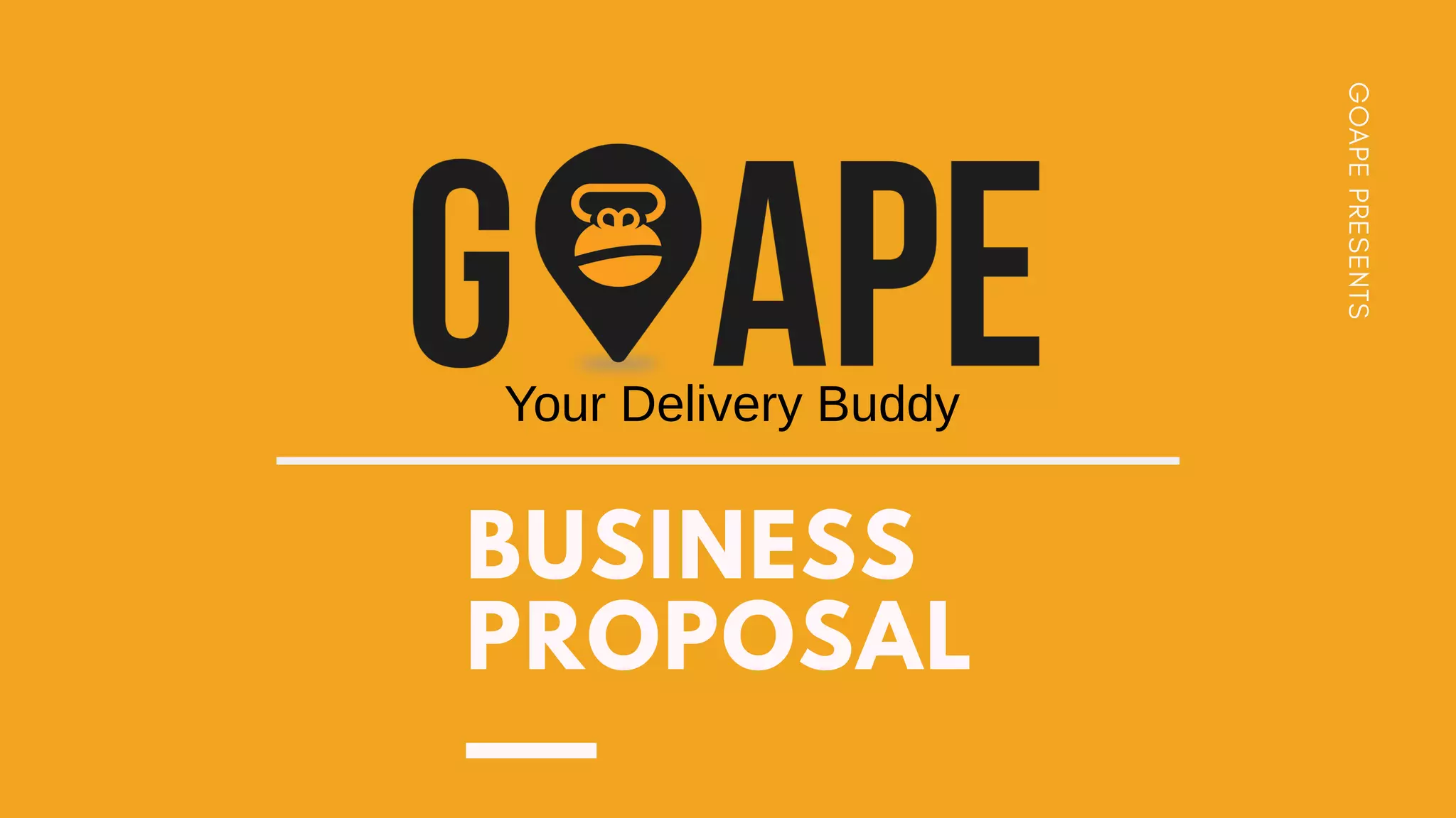 Cover slide of the GoApe ECF pitch deck — 2018