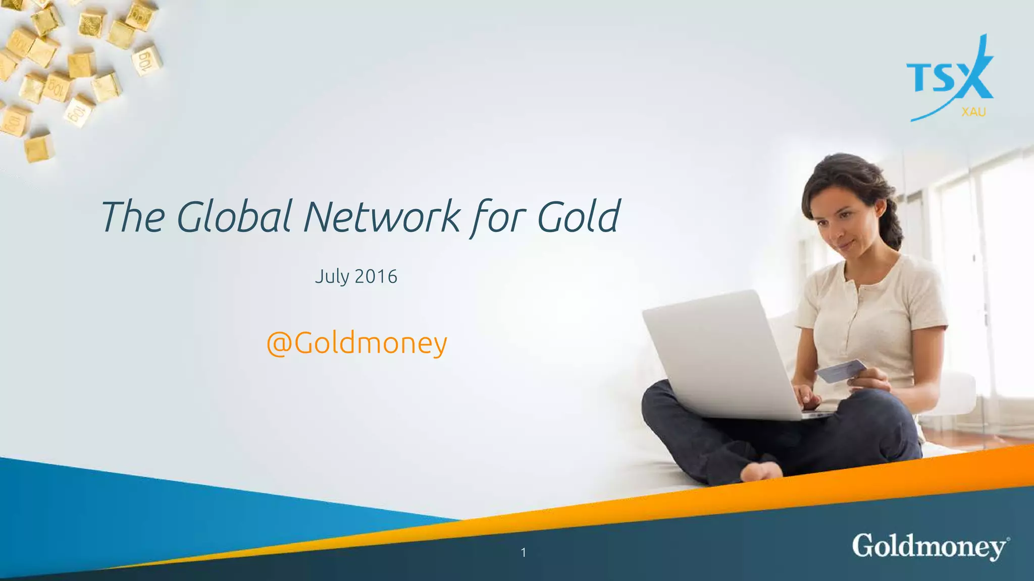 Cover slide of the Goldmoney Inc. Pitch Deck Teardown pitch deck