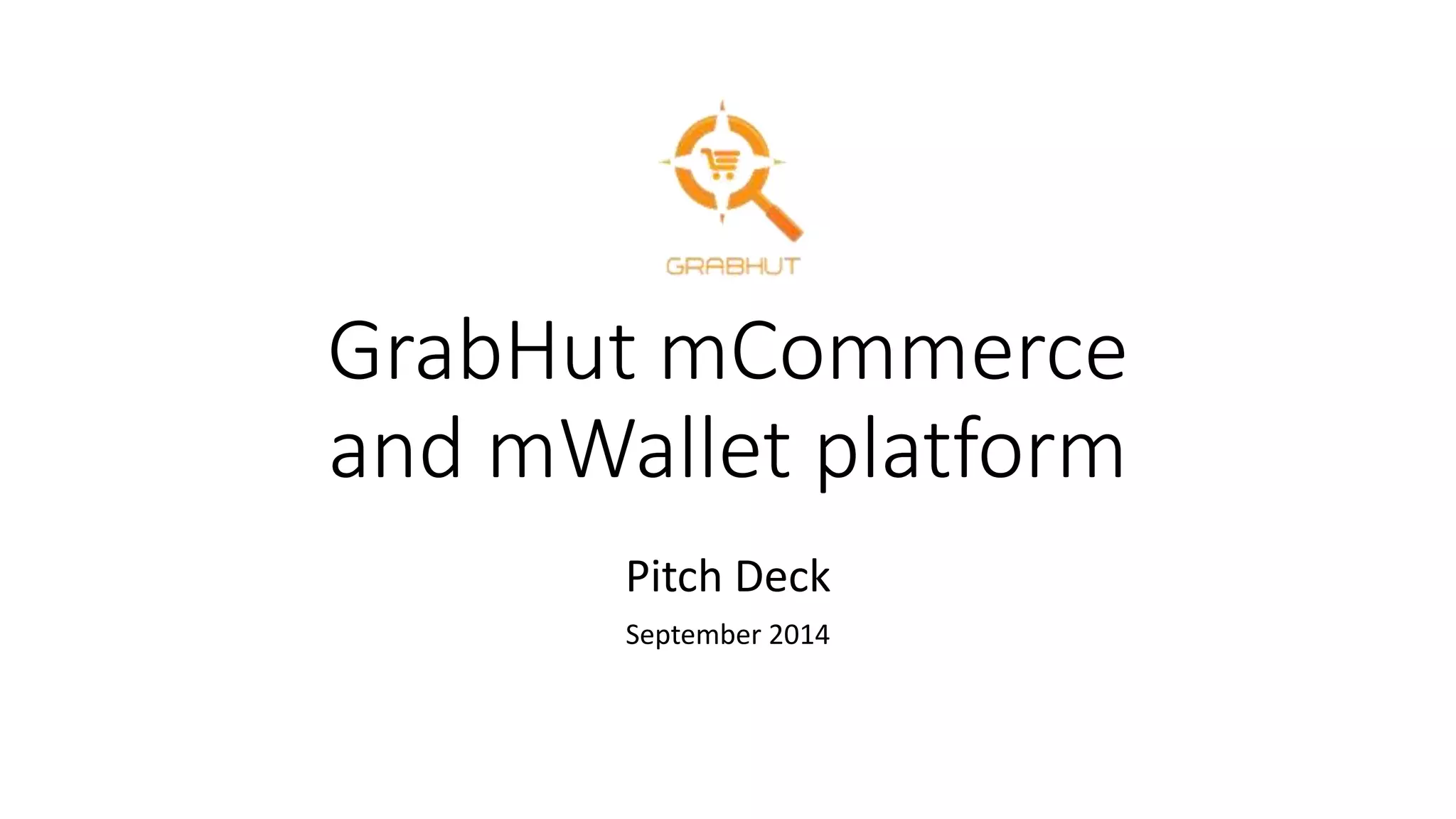 Cover slide of the GrabHut pitch deck — Seed / Beta 2014