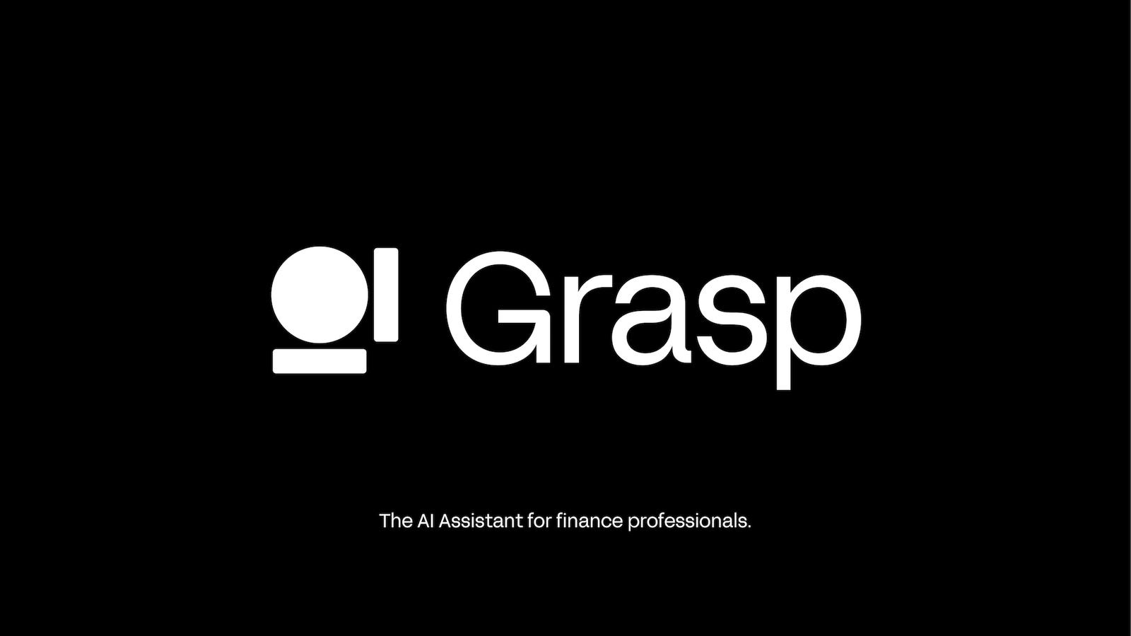 Cover slide of the Grasp pitch deck — Seed 2024