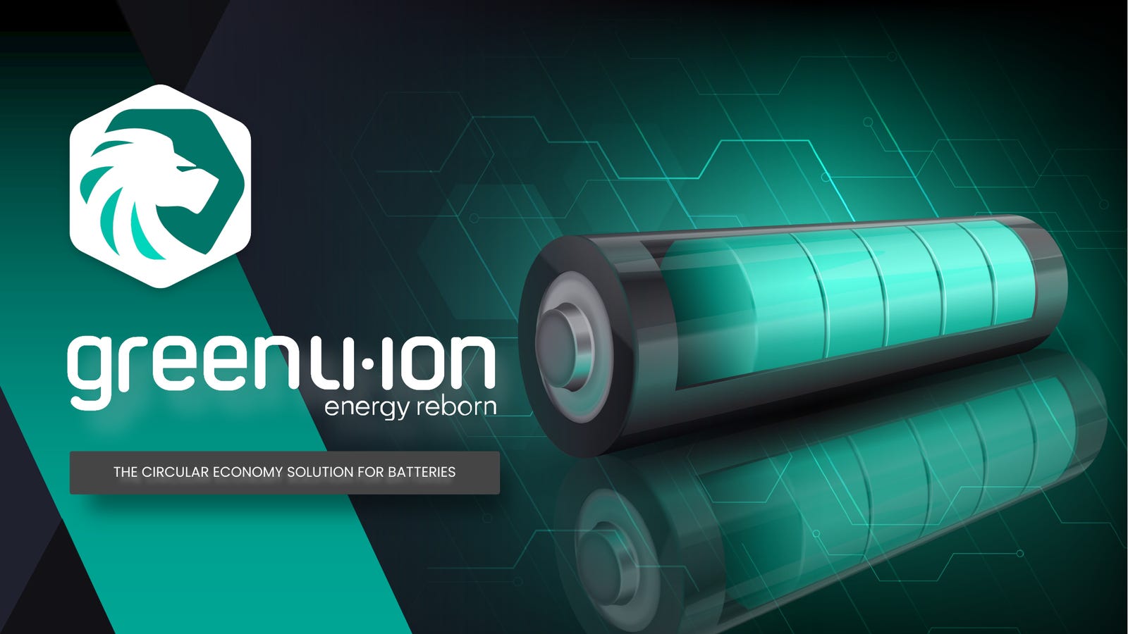 Cover slide of the Green Li-ion pitch deck — Series A 2024