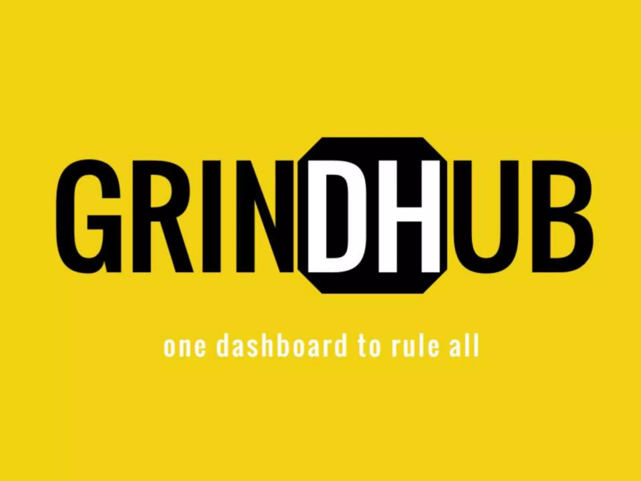 Cover slide of the GrindHub pitch deck — Pre-Seed / Seed 2014