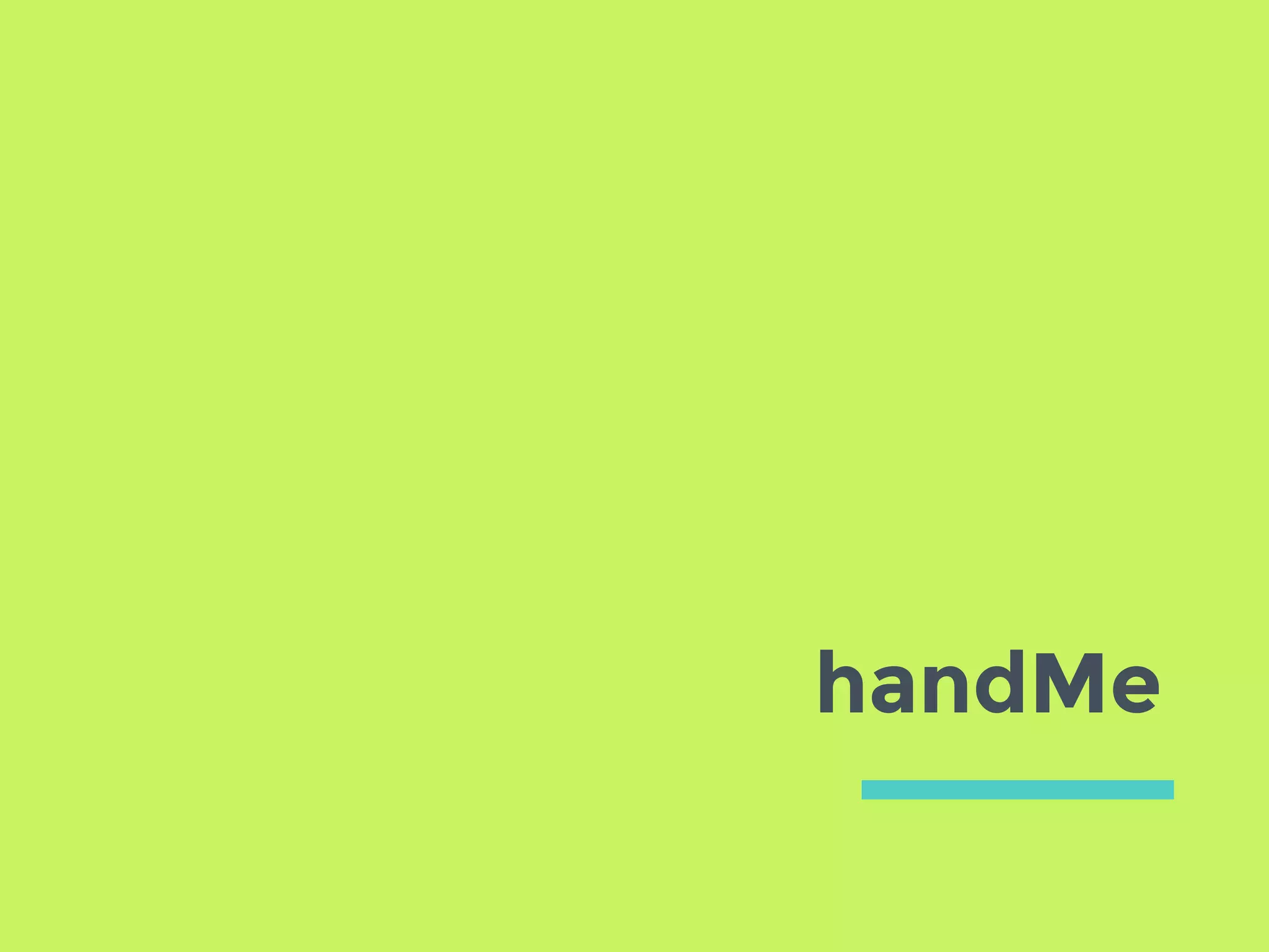 Cover slide of the Hand me Pitch Deck Teardown pitch deck