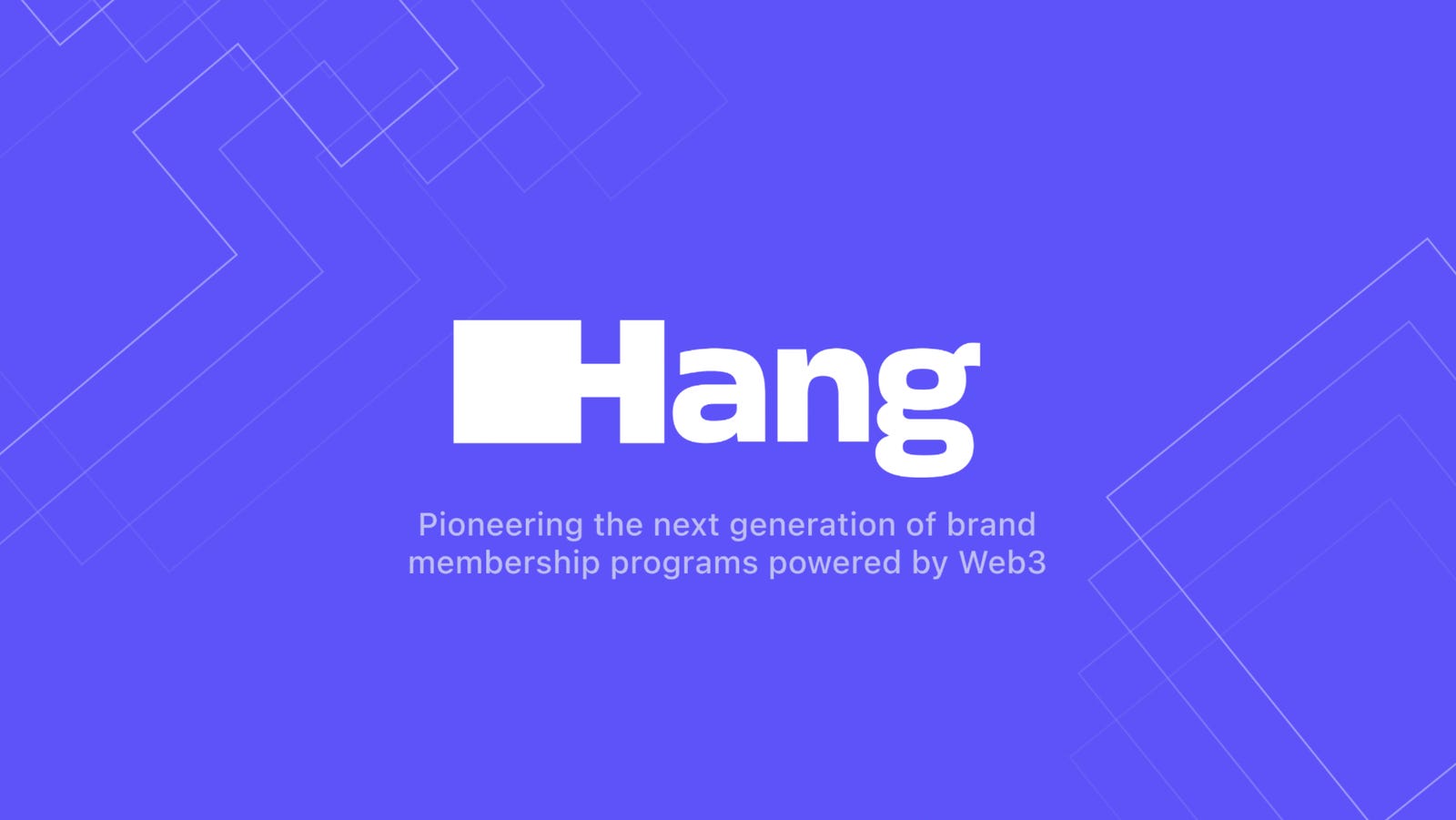 Cover slide of the Hang pitch deck — Series A 2024