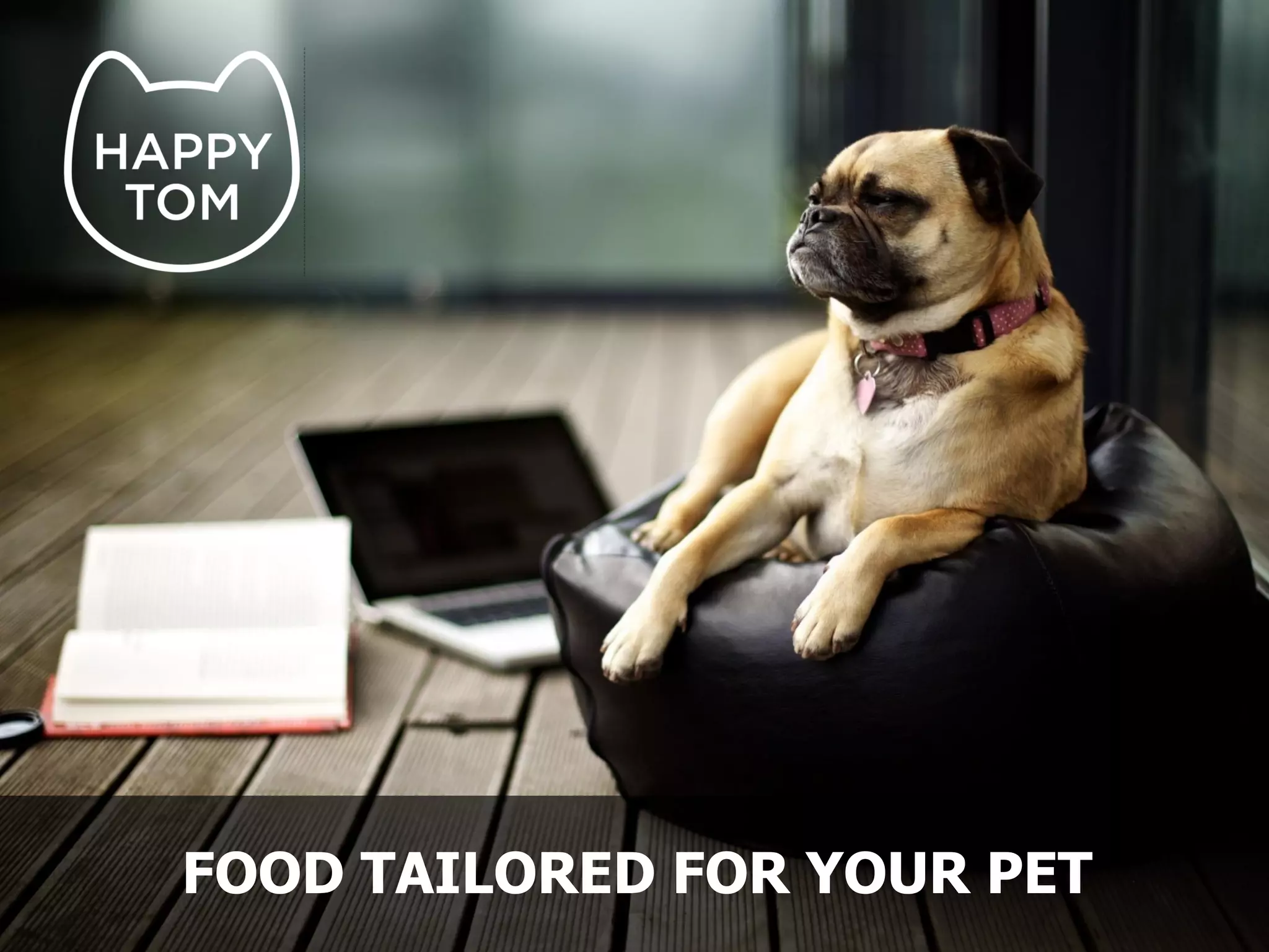 Cover slide of the Happy Tom pitch deck — Seed 2015