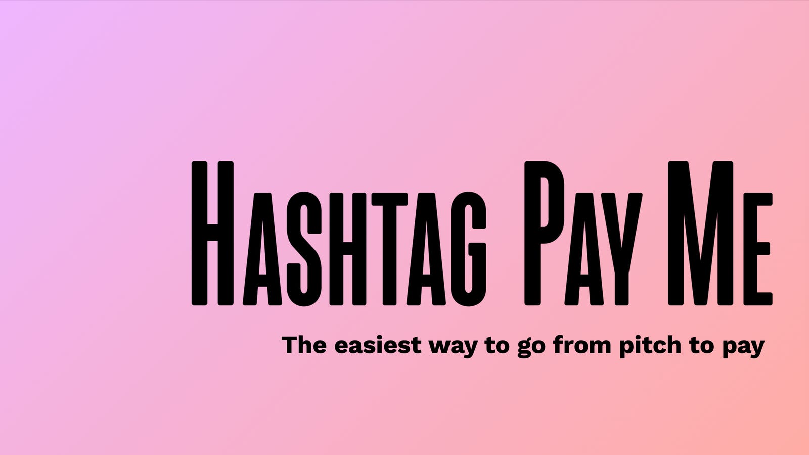 Cover slide of the Hashtag Pay Me pitch deck — Pre-seed 2023