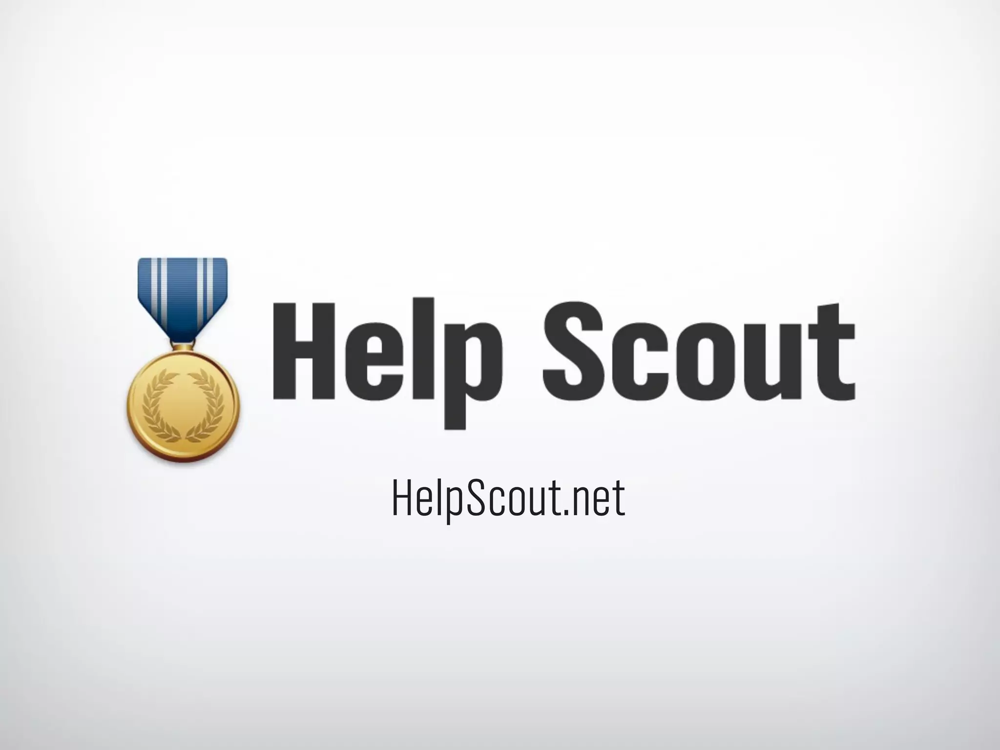 Cover slide of the Help Scout pitch deck