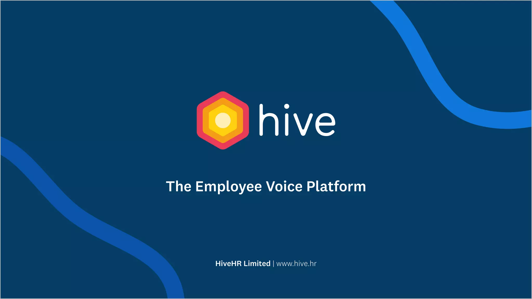 Cover slide of the Hive Pitch Deck Teardown pitch deck