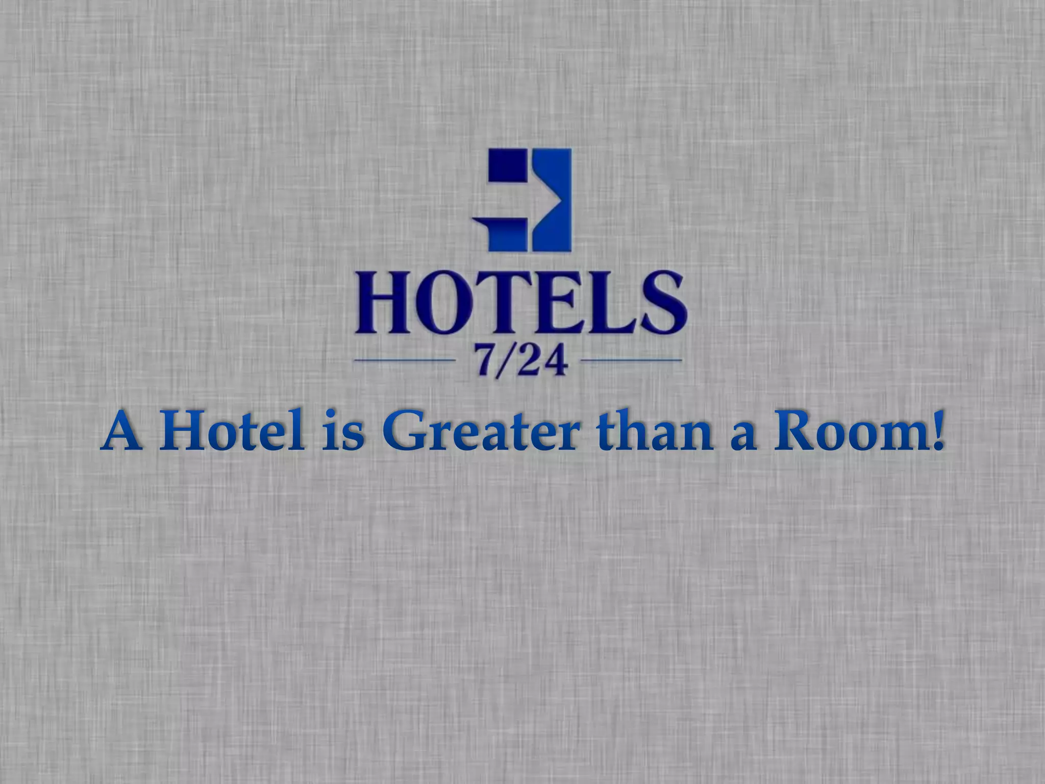 Cover slide of the Hotels724 Pitch Deck Teardown pitch deck