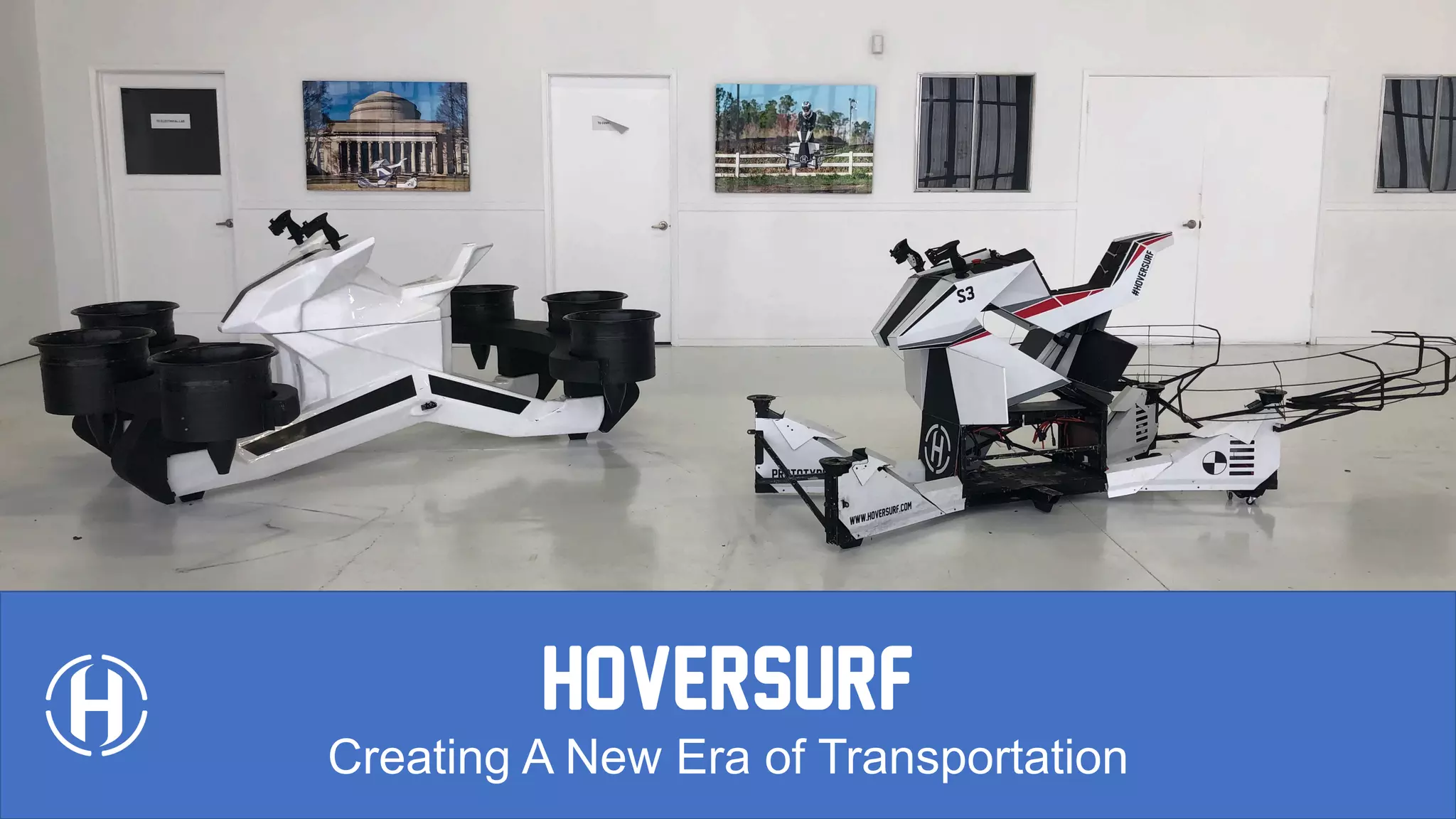 Cover slide of the Hoversurf Pitch Deck Teardown pitch deck