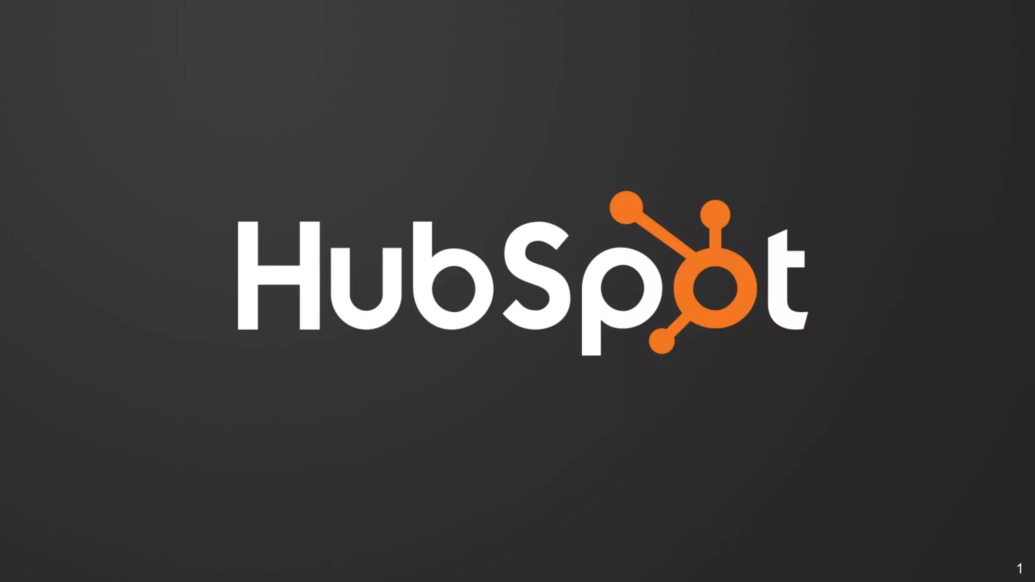 Cover slide of the HubSpot pitch deck — Public (Post-IPO) 2015