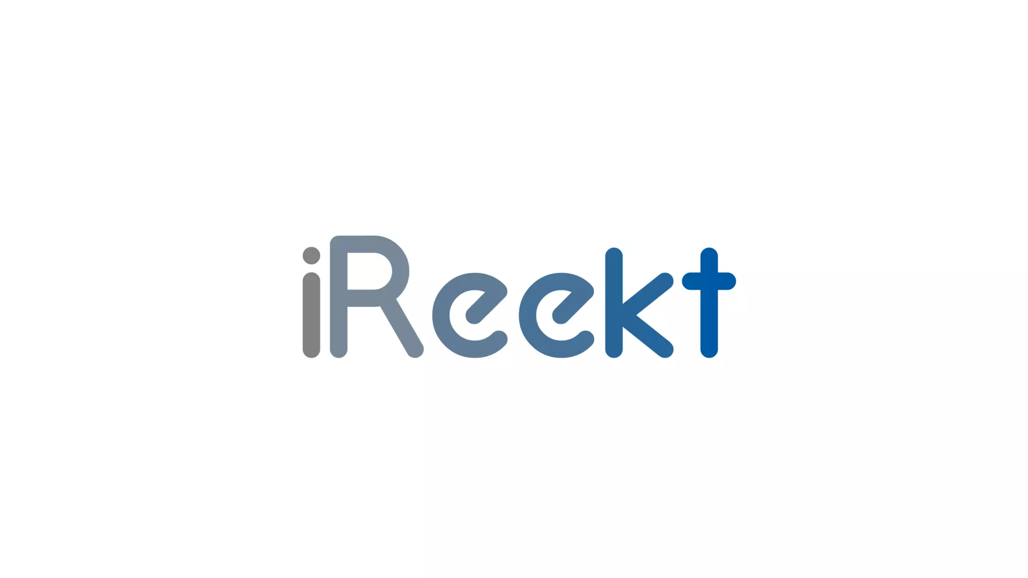 Cover slide of the iReekt pitch deck — 2019