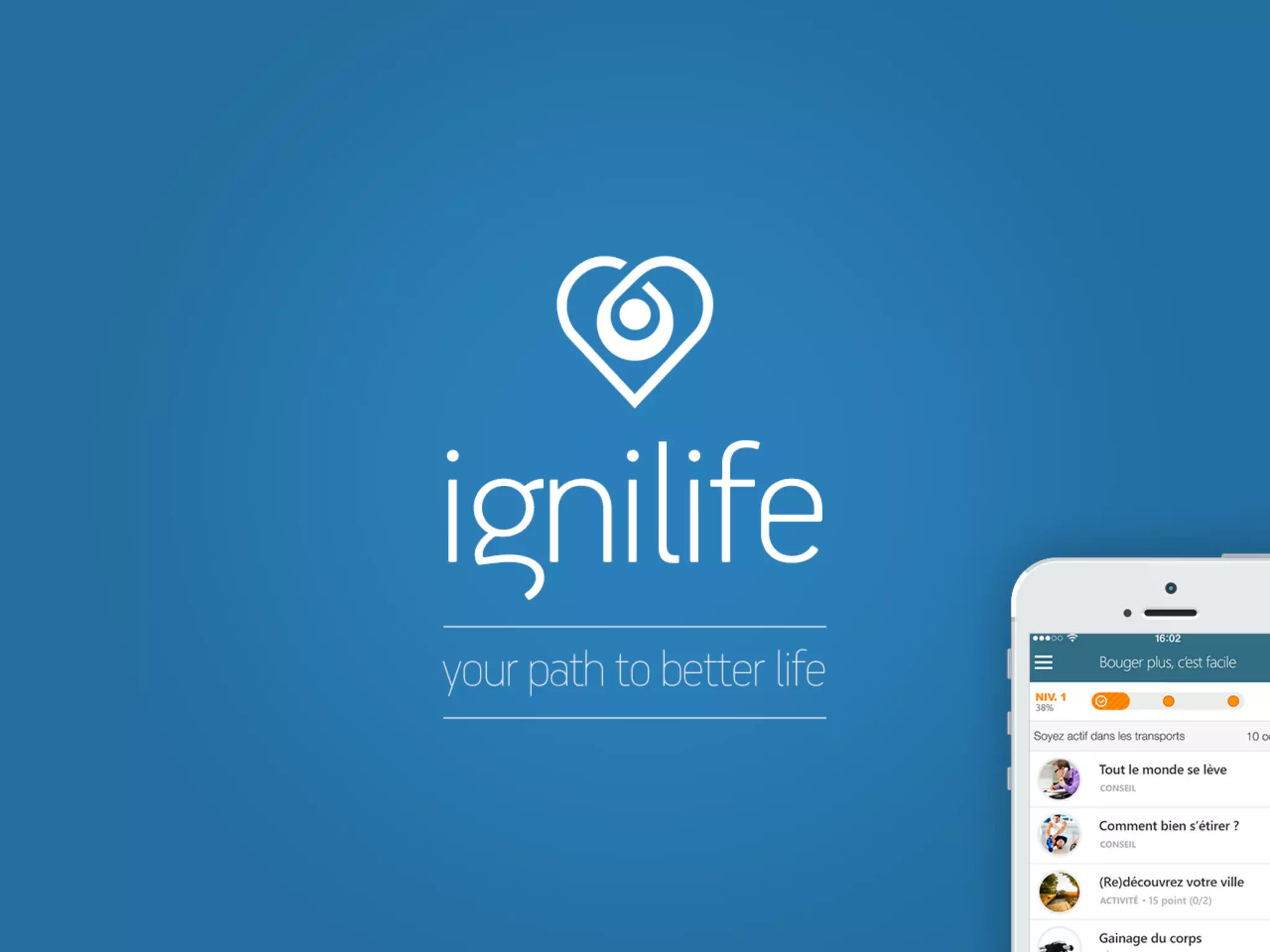 Cover slide of the Ignilife Luxembourg pitch deck — 2014