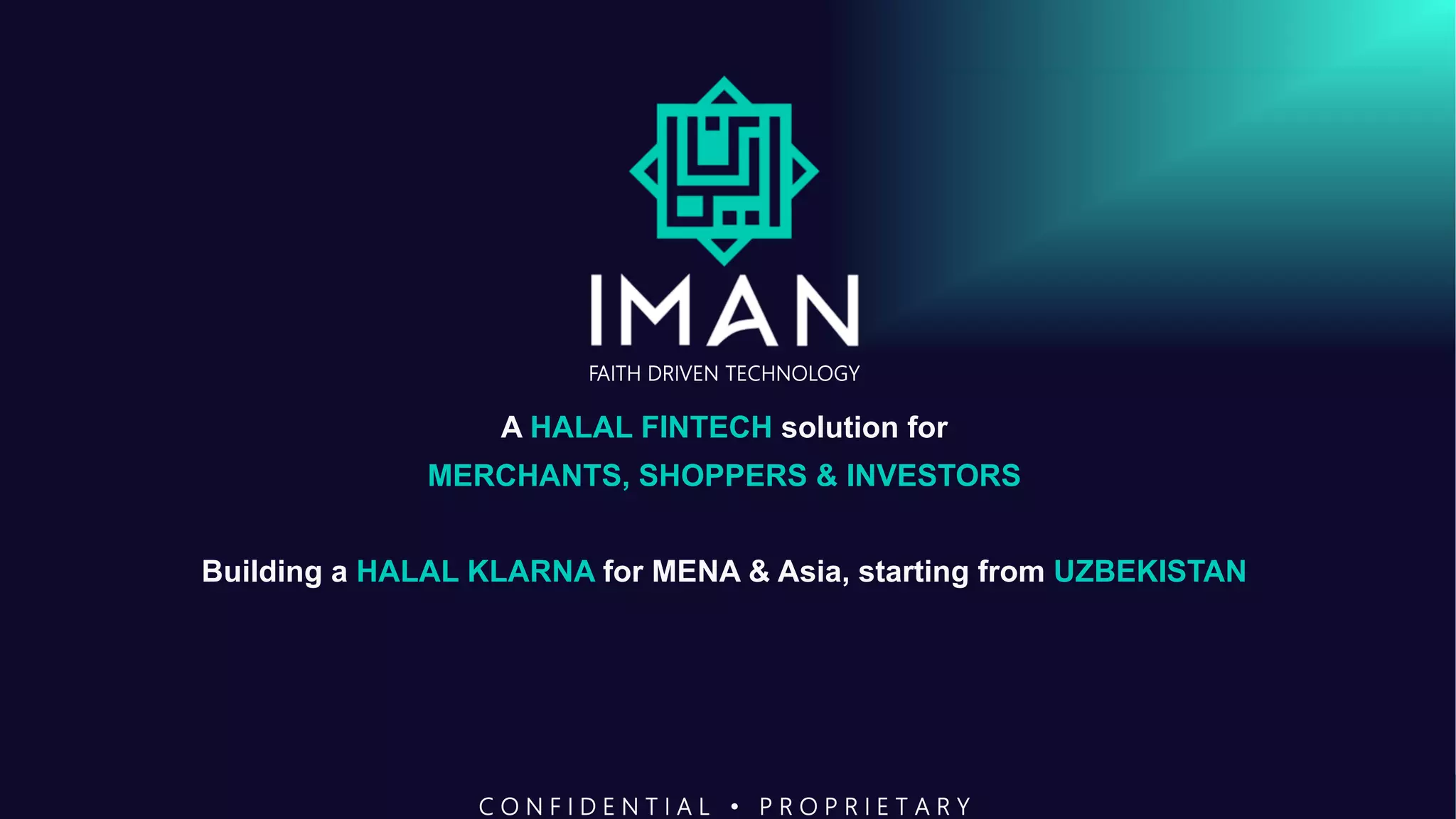 Cover slide of the IMAN Pitch Deck Teardown pitch deck
