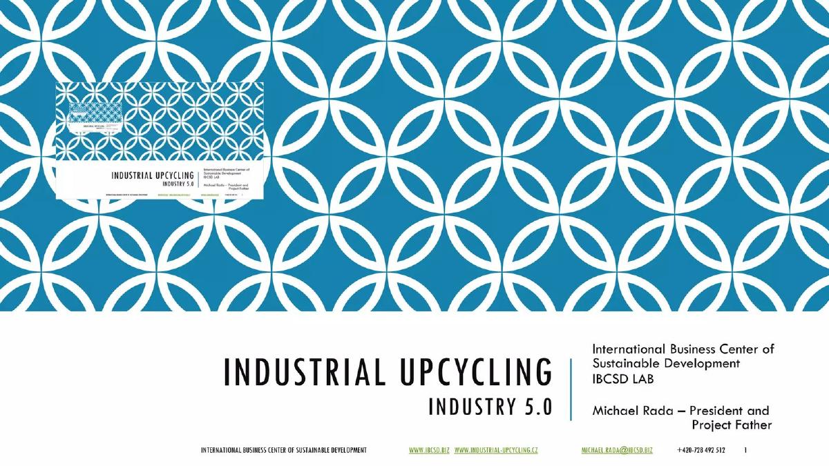 Cover slide of the Industrial Upcycling Pitch Deck Teardown pitch deck