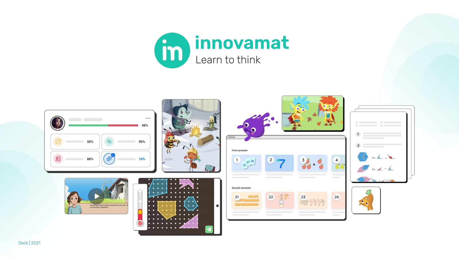 Cover slide of the Innovamat pitch deck — Series A 2024