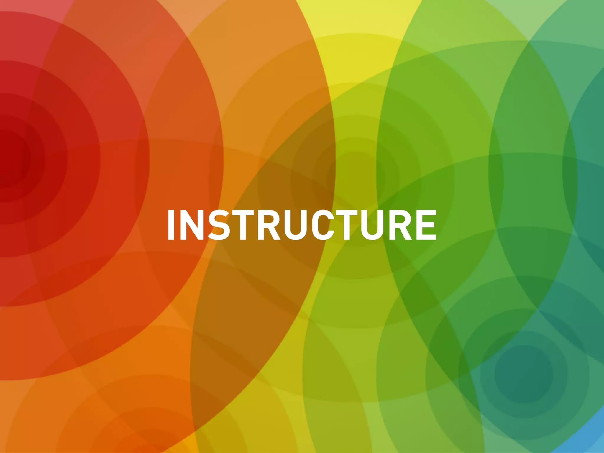 Cover slide of the Instructure pitch deck — 2017