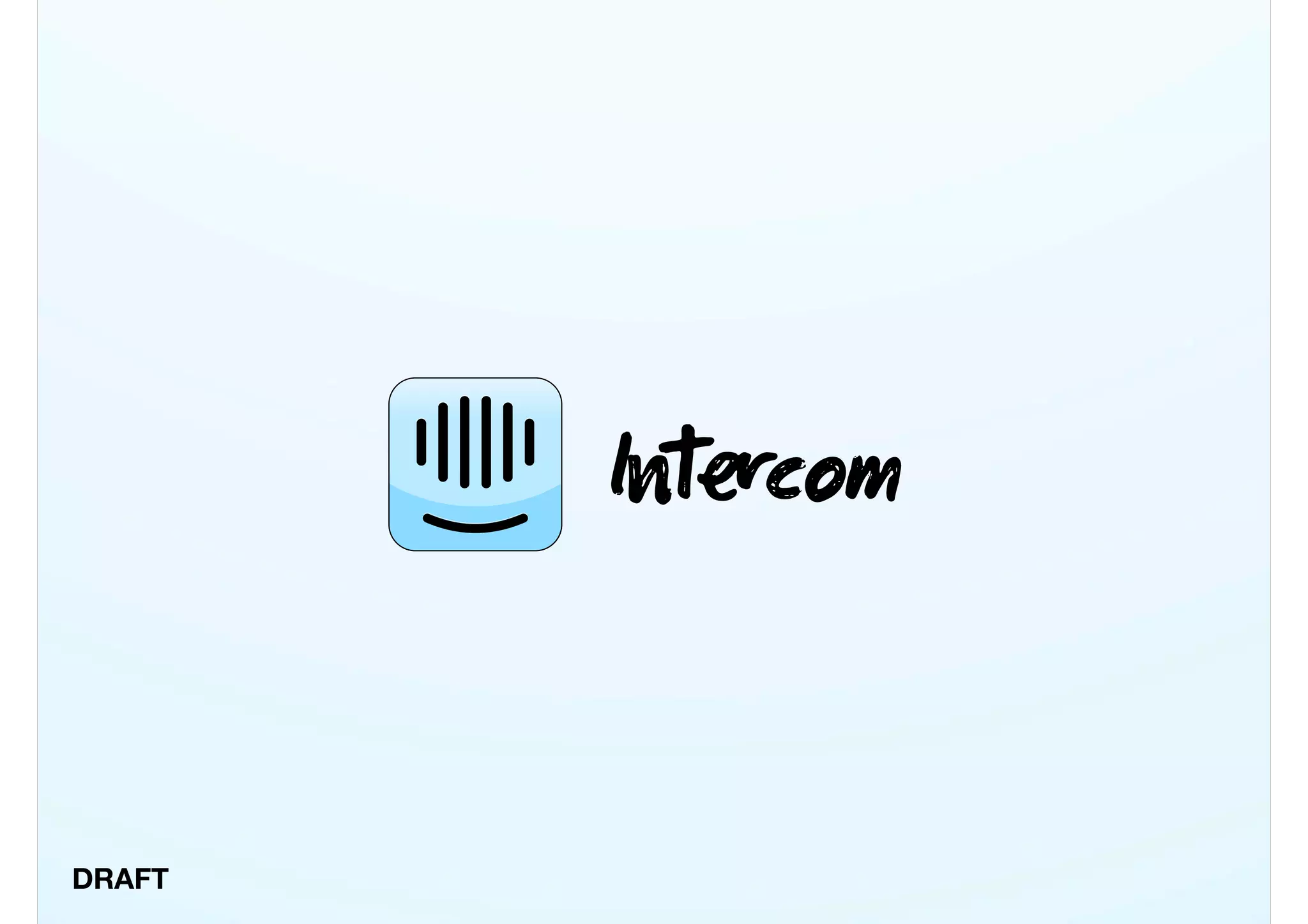 Cover slide of the Intercom pitch deck — Seed