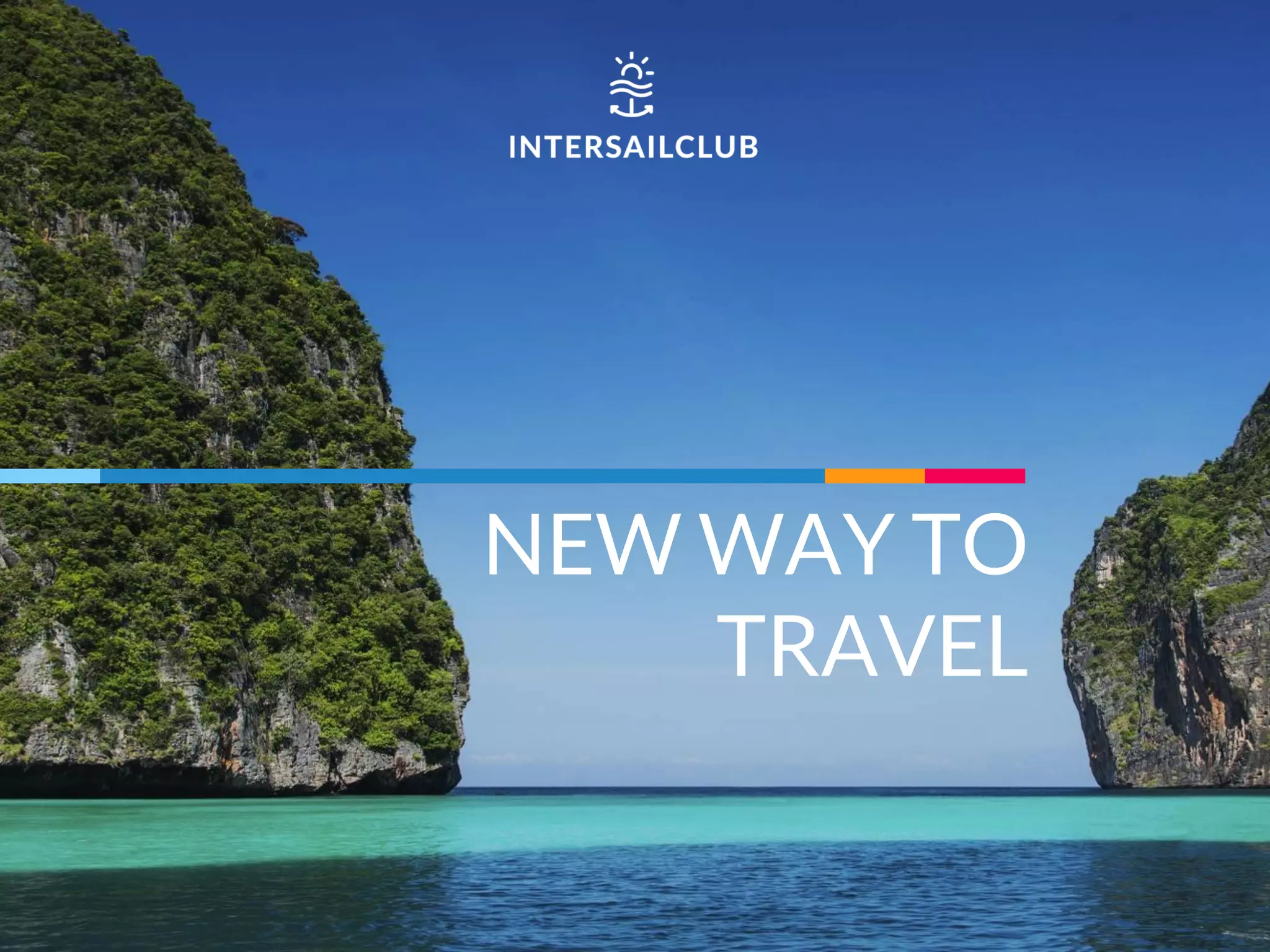 Cover slide of the Intersailclub pitch deck — 2018