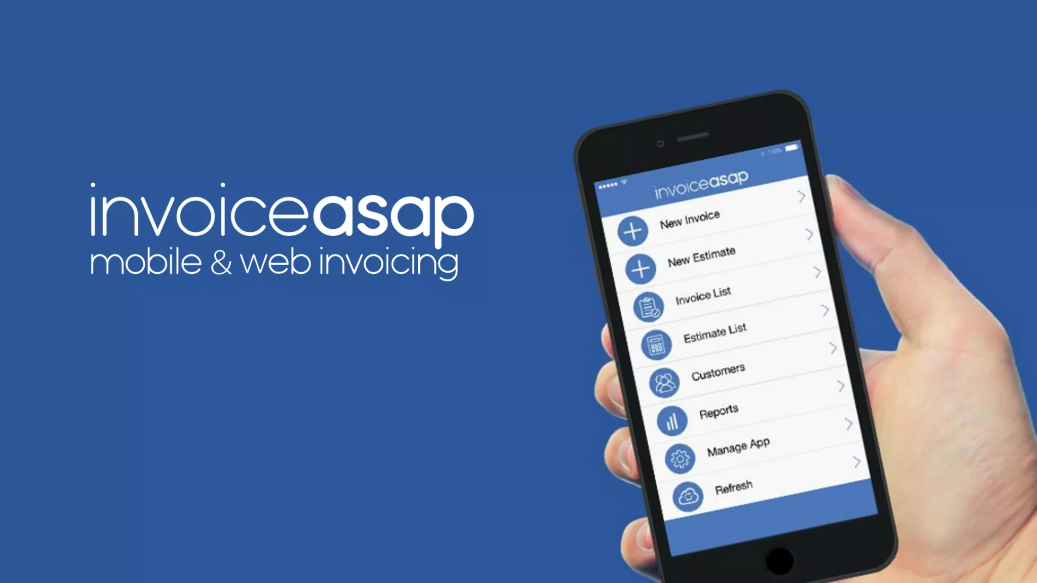 Cover slide of the InvoiceASAP pitch deck — 2019
