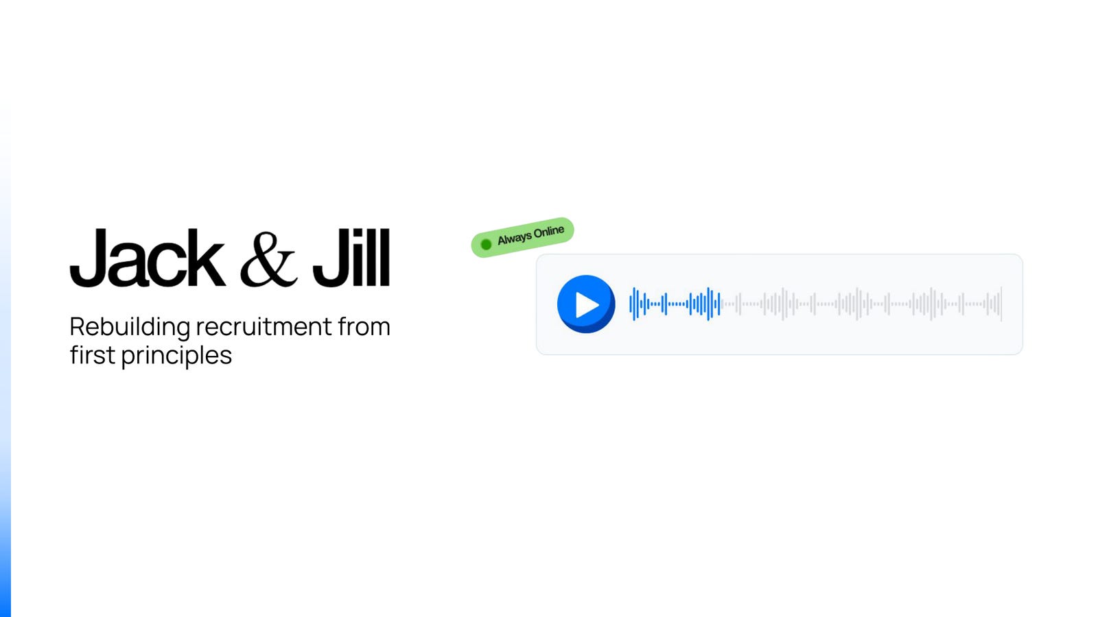 Cover slide of the Jack & Jill pitch deck — Seed 2025