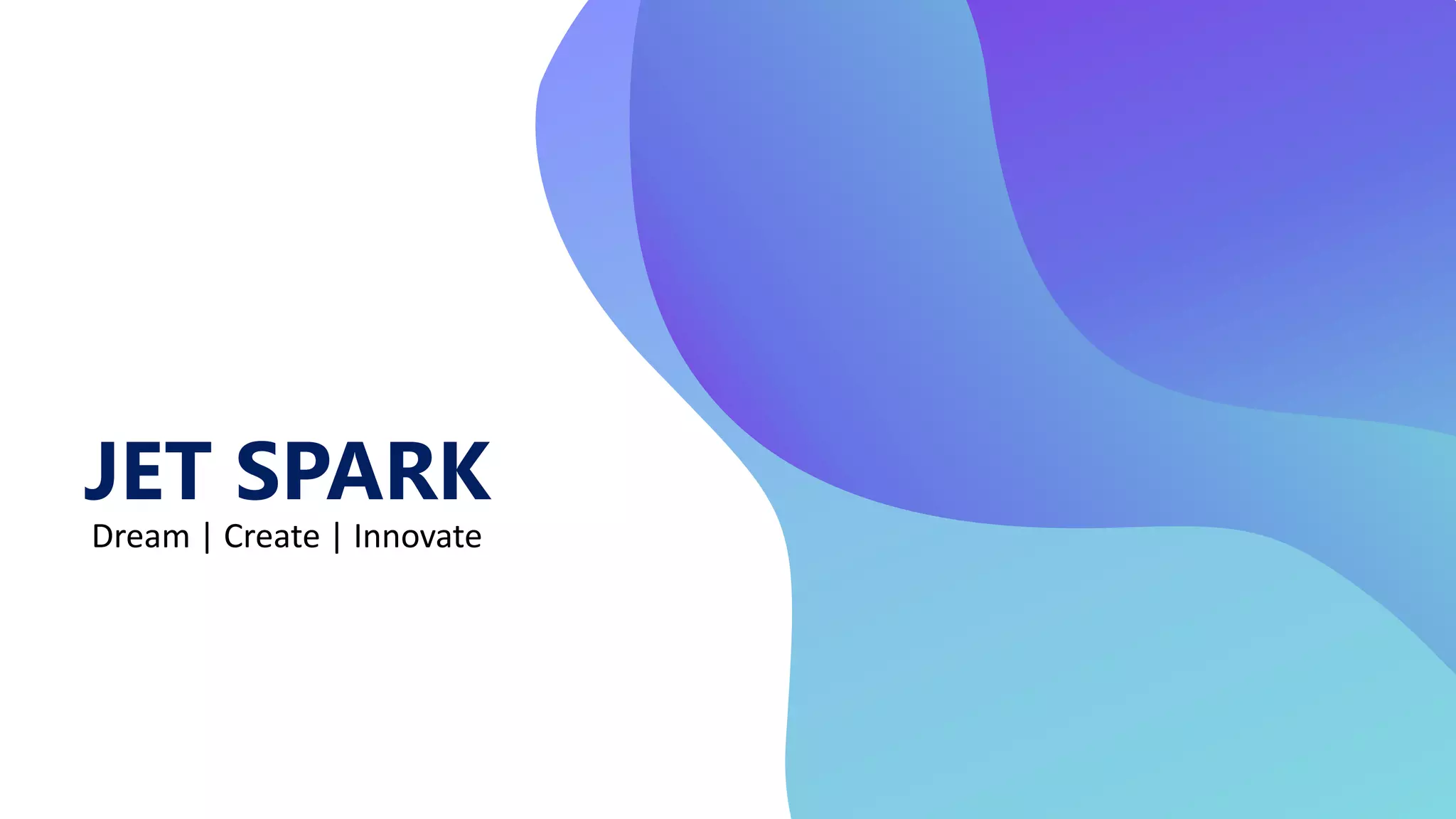 Cover slide of the Jet Spark pitch deck — Seed 2023