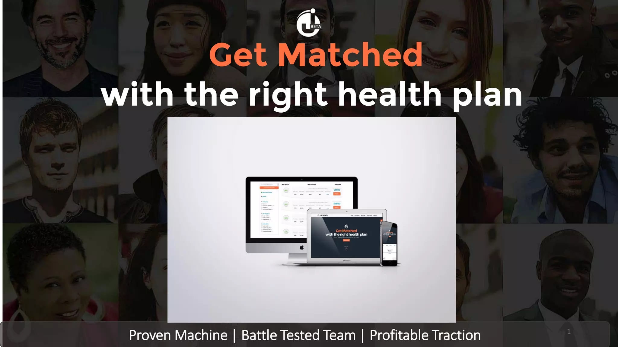 Cover slide of the JibeHealth.com pitch deck — Growth (Post-Revenue) 2015
