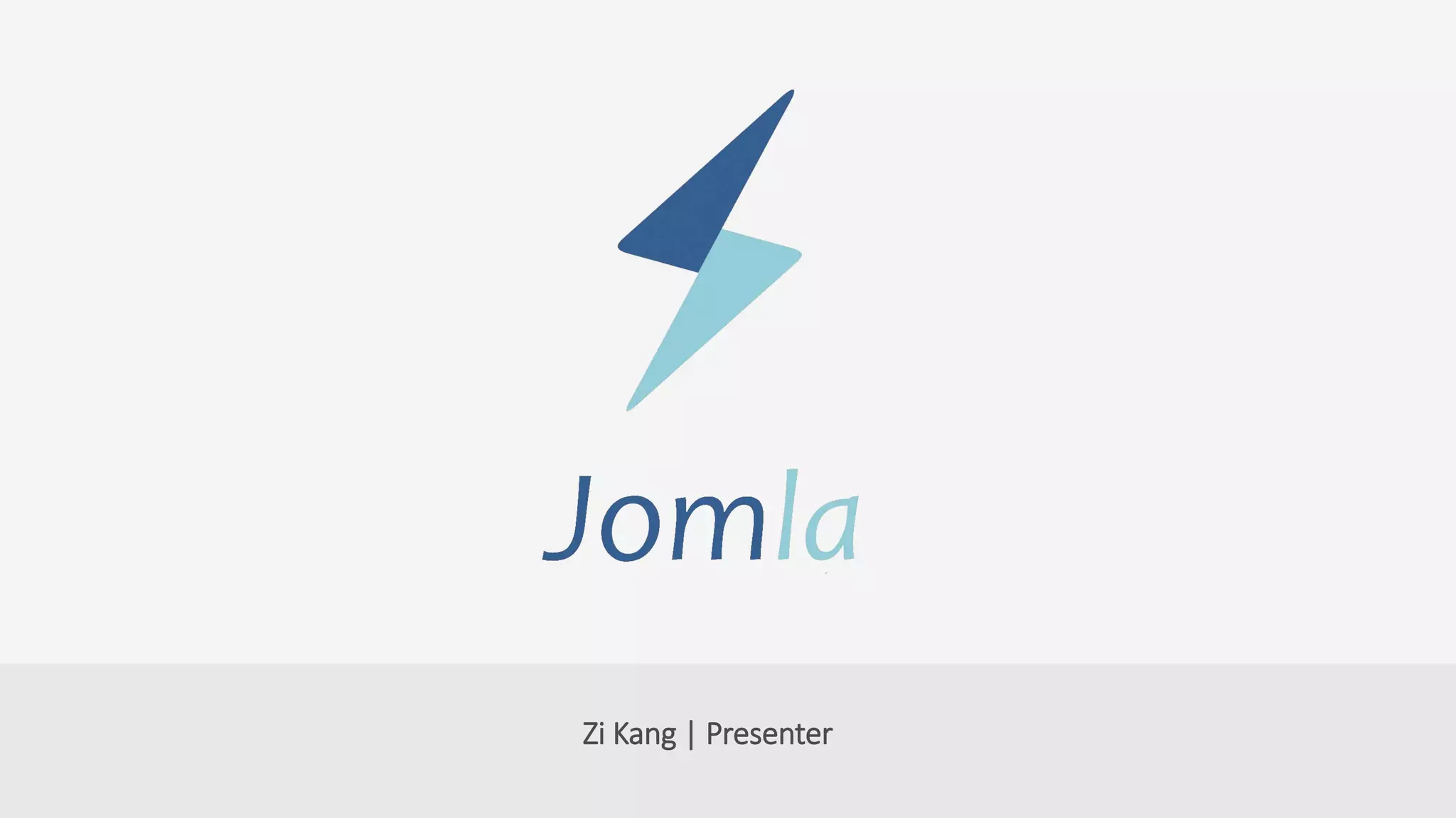Cover slide of the Jomla pitch deck — Seed