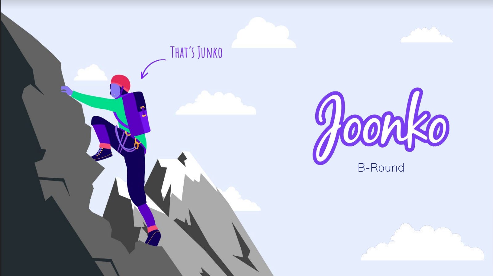 Cover slide of the Joonko pitch deck — Series B 2023