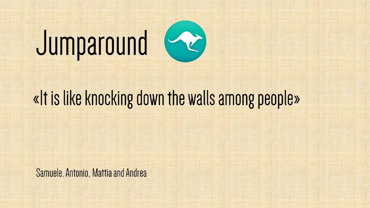 Cover slide of the Jumparound pitch deck — Seed / Pre-Seed 2010
