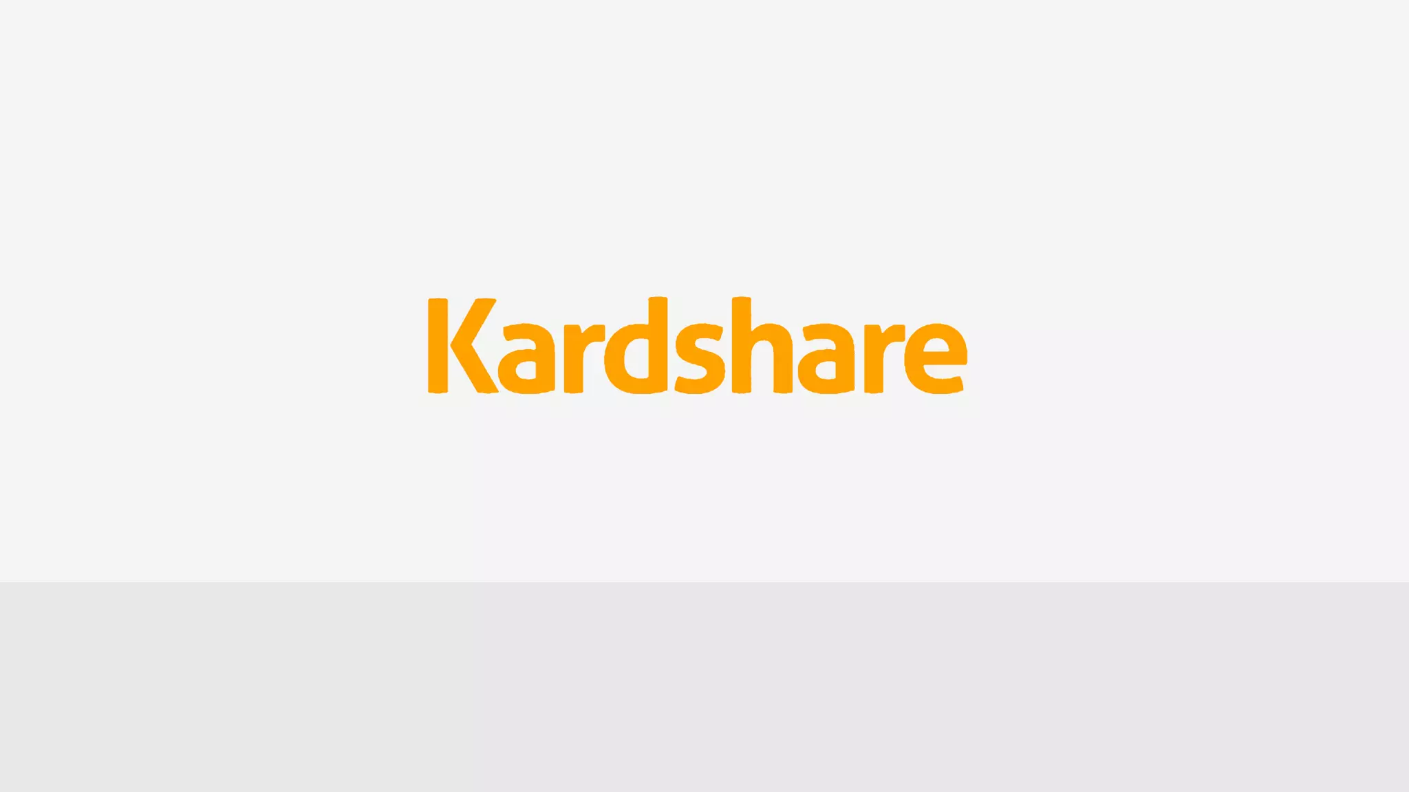 Cover slide of the Kardshare pitch deck — Concept / Seed
