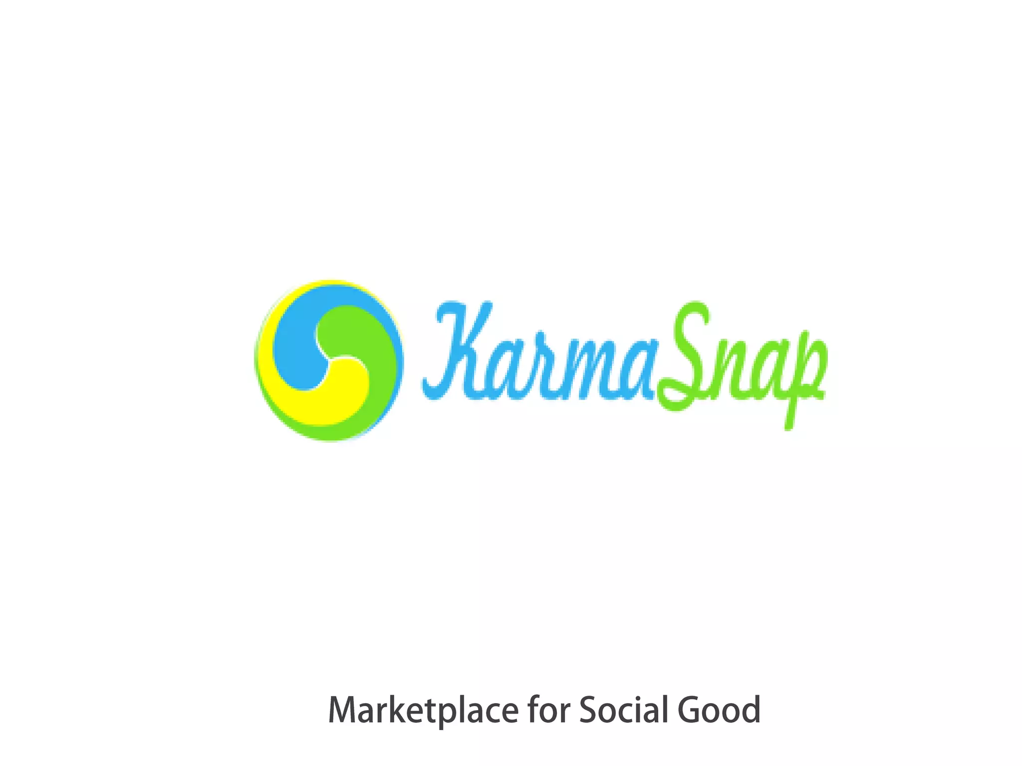 Cover slide of the KarmaSnap Pitch Deck Teardown pitch deck