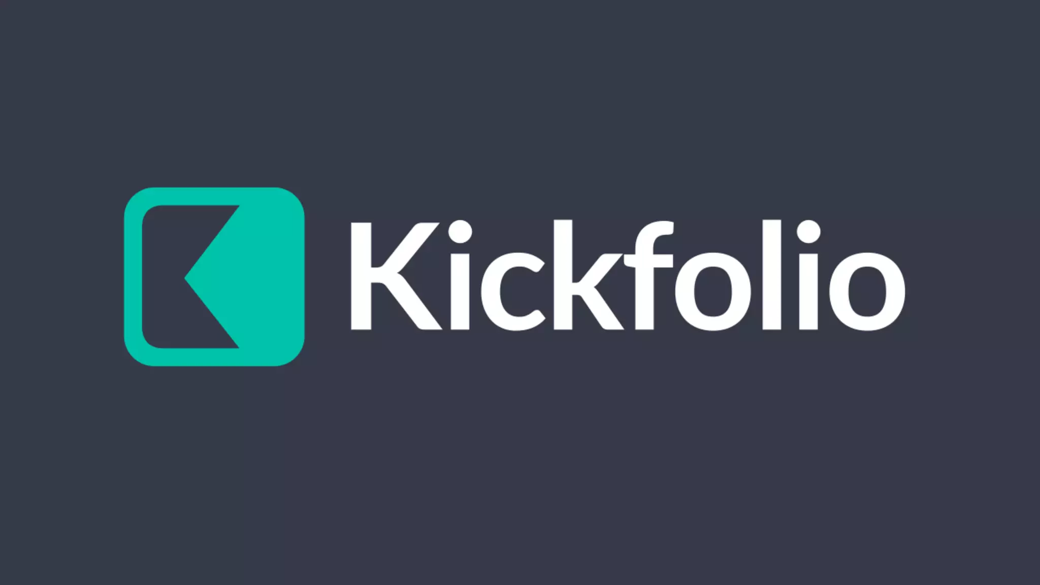 Cover slide of the Kickfolio (App.io) pitch deck — 2013
