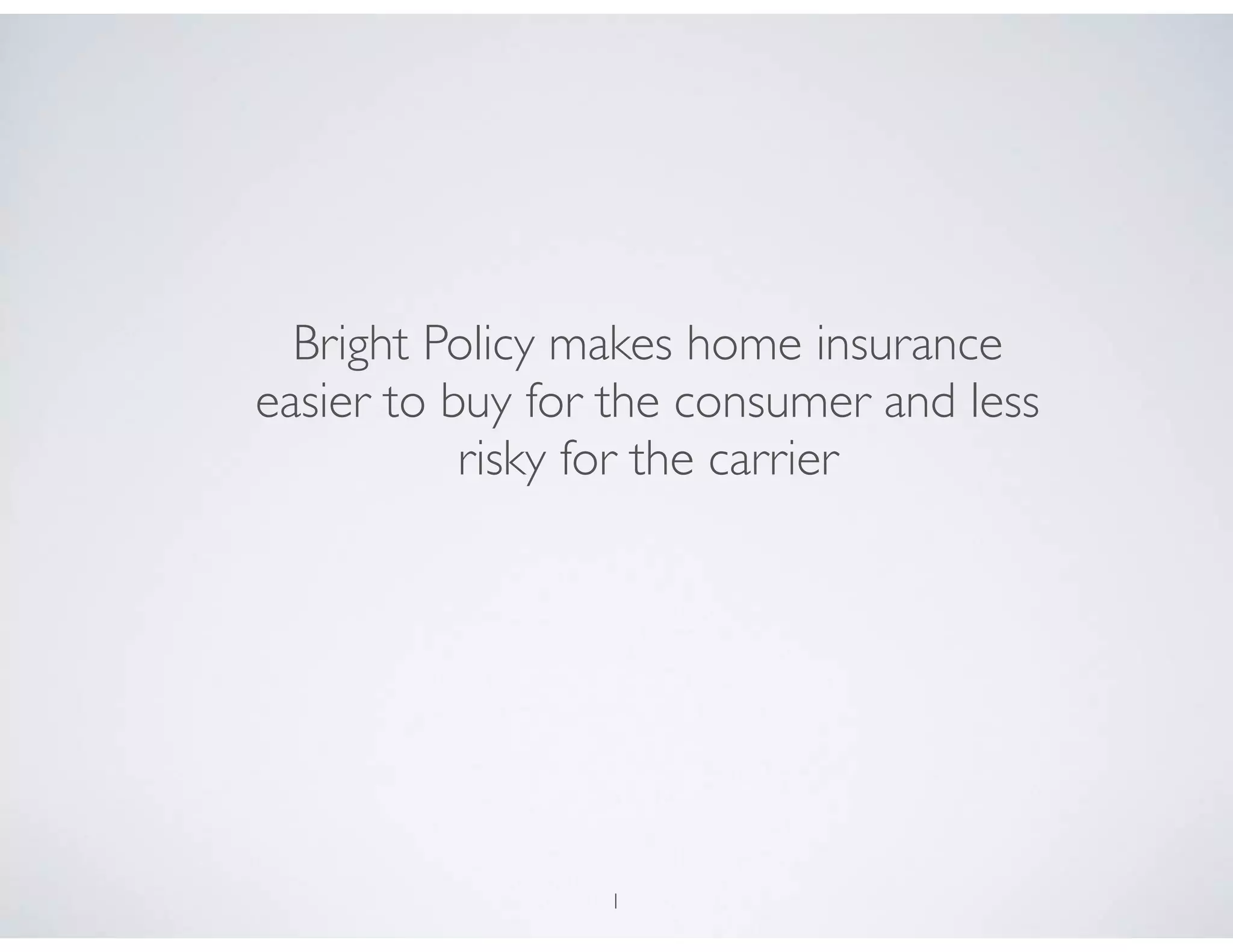 Cover slide of the Kin (formerly Bright Policy) pitch deck — Early Stage 2016