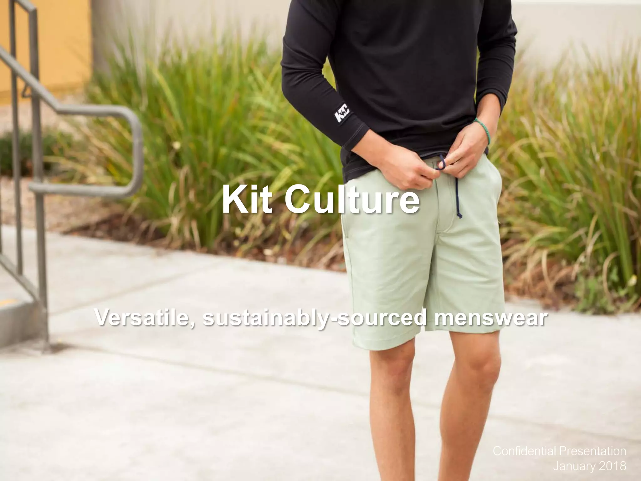 Cover slide of the Kit Culture pitch deck — Seed 2018