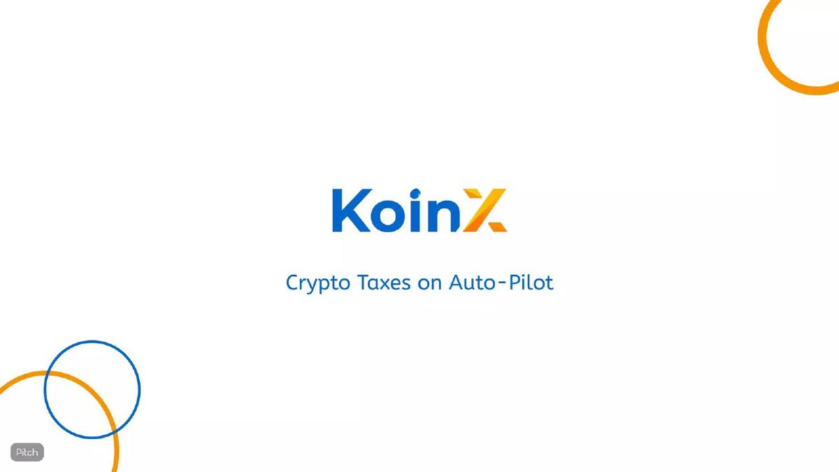 Cover slide of the KoinX Pitch Deck Teardown pitch deck